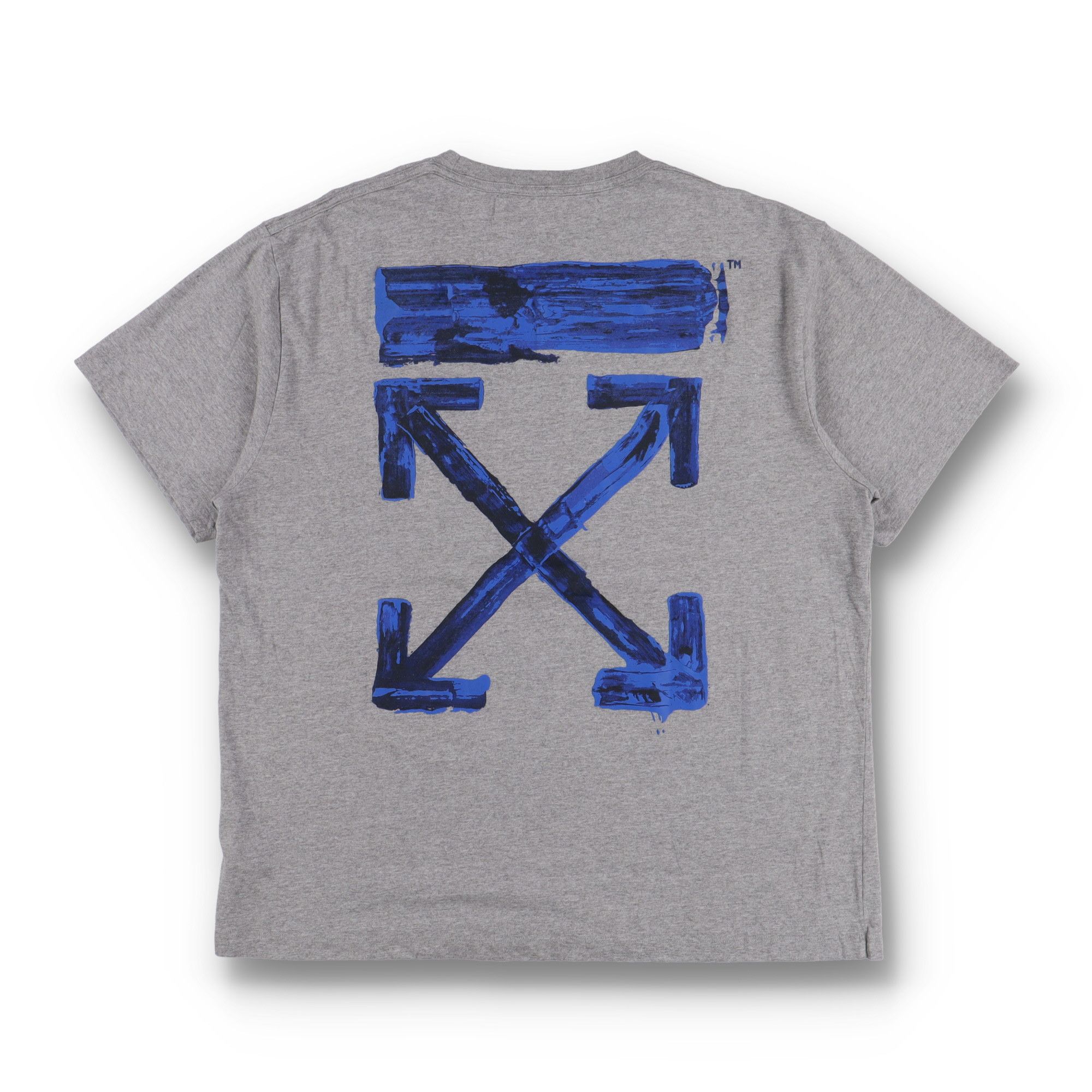 Off-White Grey Acrylic Arrows Logo Oversized T-Shirt Size US M / EU 48-50 / 2 - 1 Thumbnail