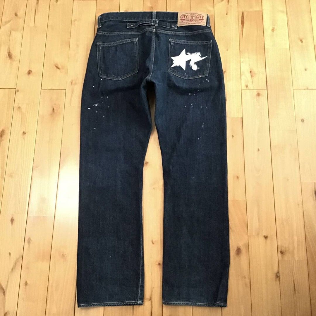 Bape × Nigo BAPE STA Painter Denim Pants a bathing ape star