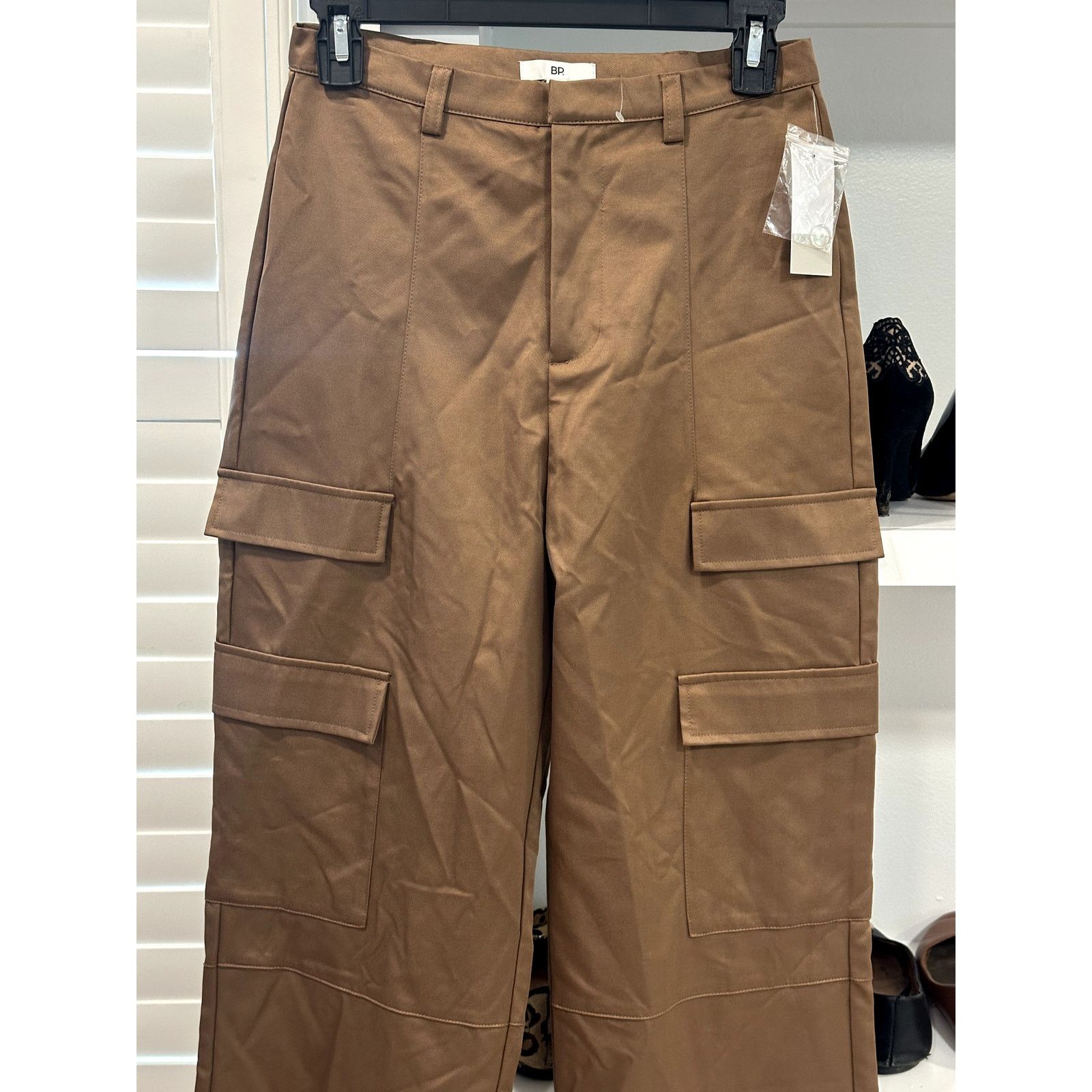 BP. Bp Womens Brown Cargo Pants Side Pockets Straight Fit XS NWT Size 26" / US 2 / IT 38 - 2 Thumbnail