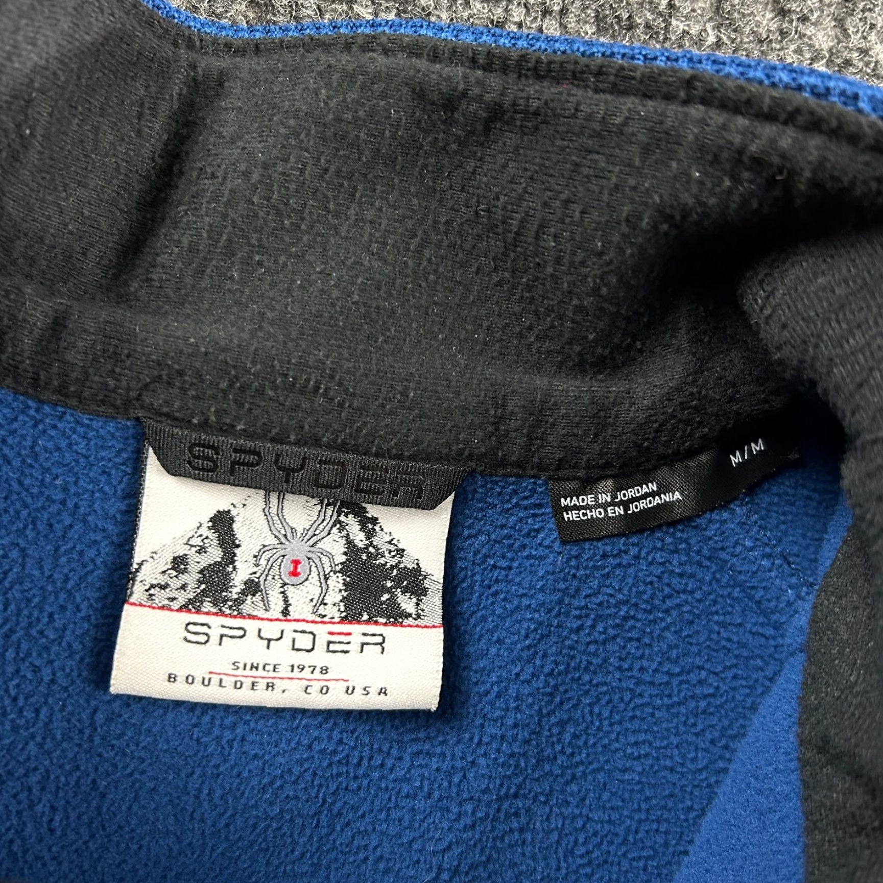 Spyder Spyder 1/4 Zip Pullover Shirt Hoodie M Blue Black Outdoor Mens Size US M / EU 48-50 / 2 - 7 Thumbnail
