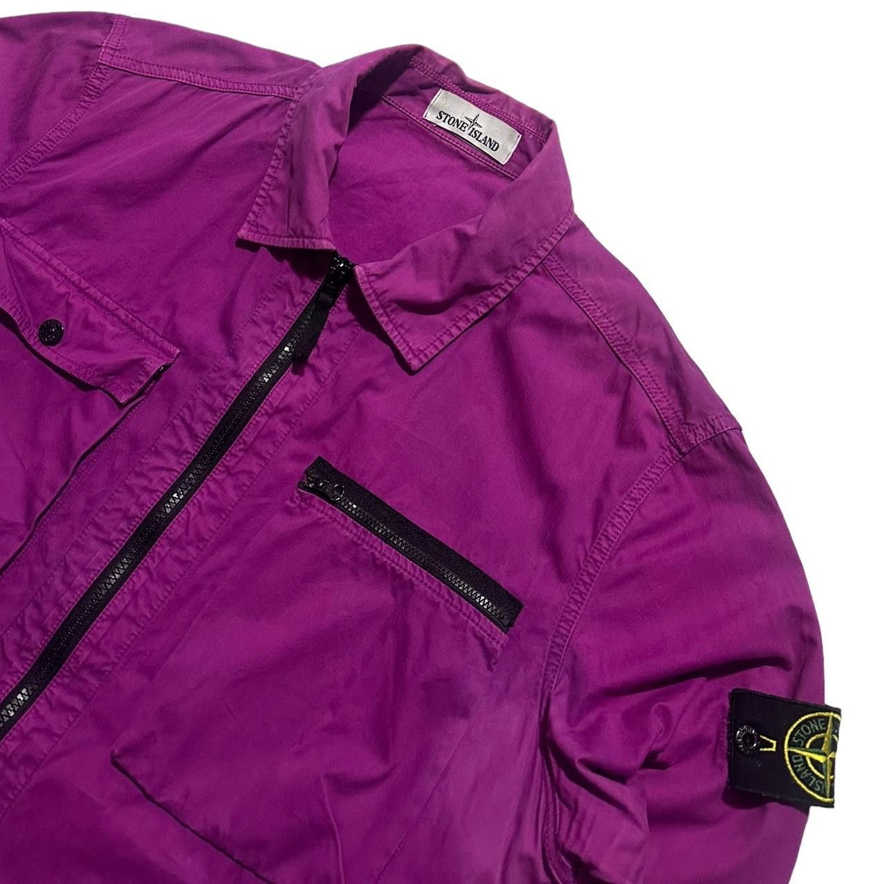 Stone Island Stone Island Zip Up Double Pocket Overshirt Size US XL / EU 56 / 4 - 3 Thumbnail