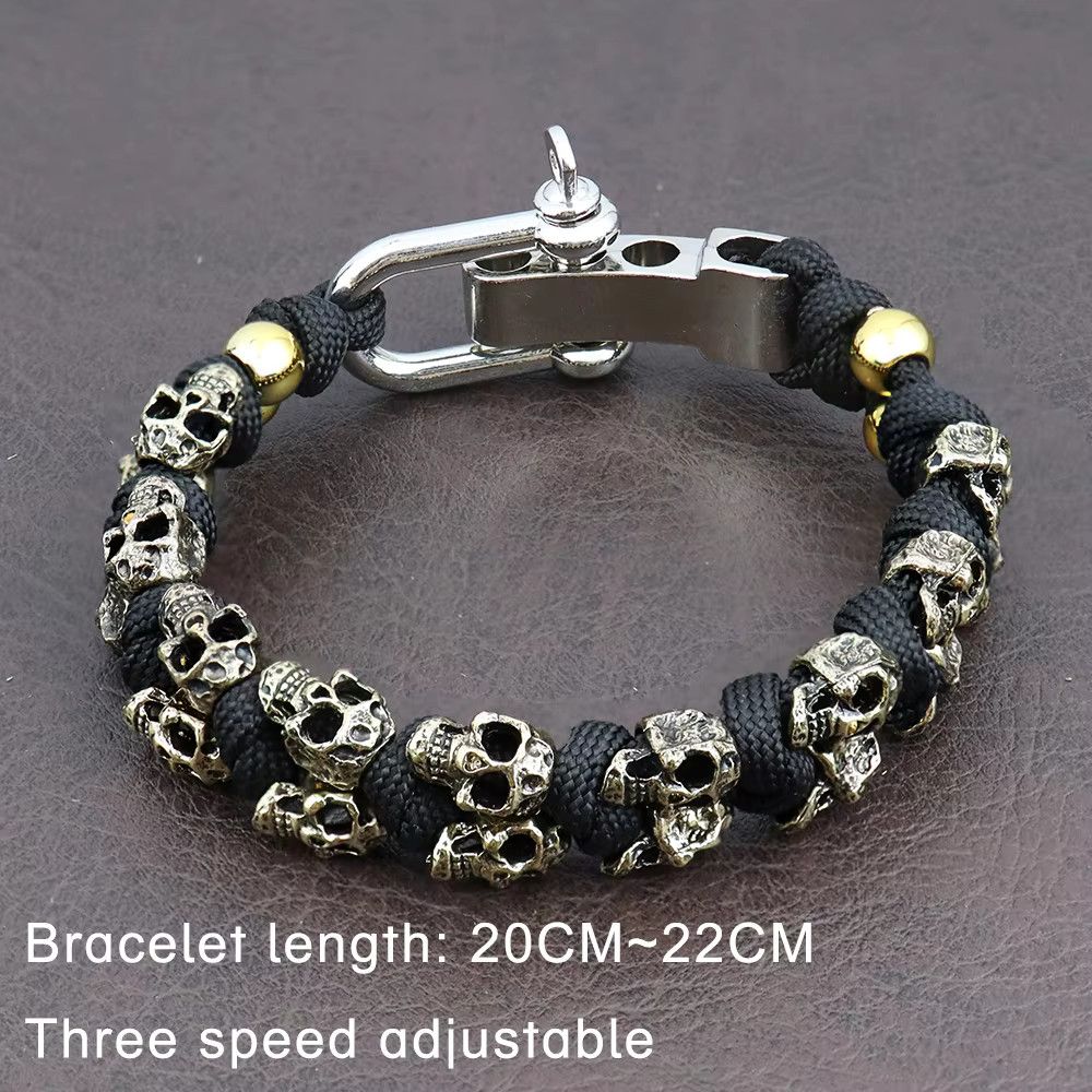 Jewelry Punk Rock Skull Bracelets Size ONE SIZE - 2 Thumbnail