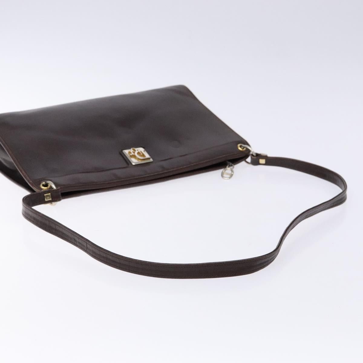 Dior DIOR Shoulder Bag Leather Dark Brown Gold Size ONE SIZE - 7 Thumbnail