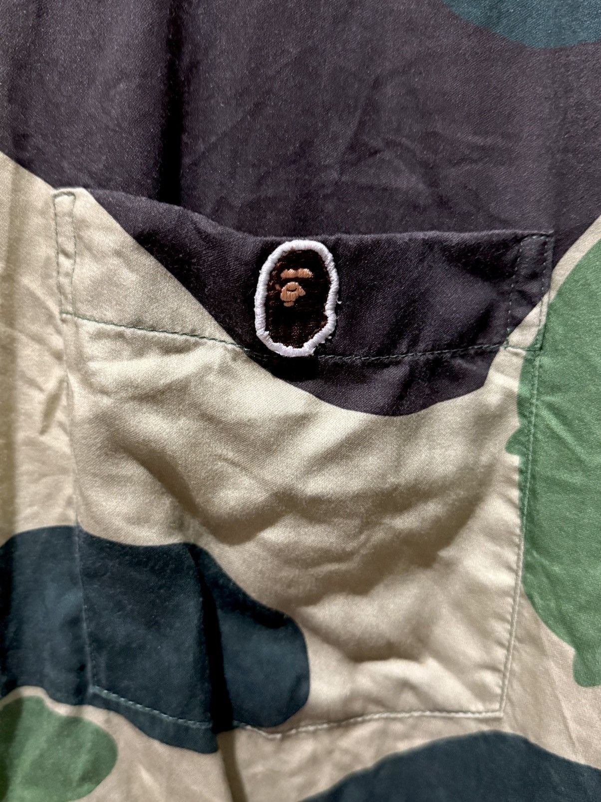 Bape Bape ABC Camo Open Collar Shirt Green Size US XL / EU 56 / 4 - 2 Thumbnail