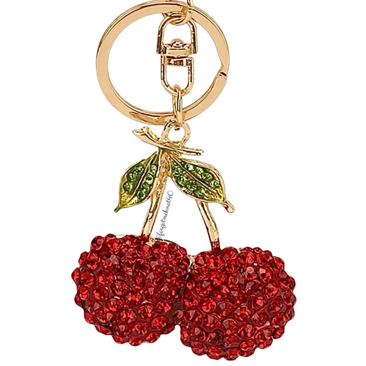 Other Cherry Rhinestone Keychain Cherries Red Bag Charm Size ONE SIZE - 6 Thumbnail