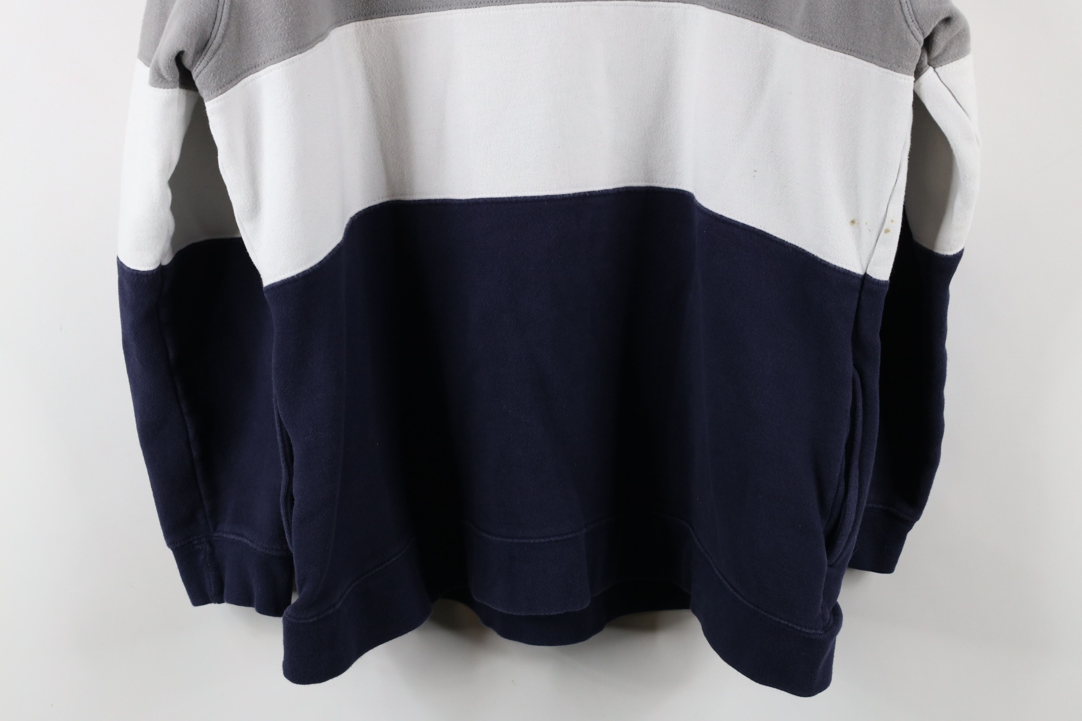 Vintage Vintage 90s Streetwear Block Striped Collared Sweatshirt Size US L / EU 52-54 / 3 - 12 Thumbnail