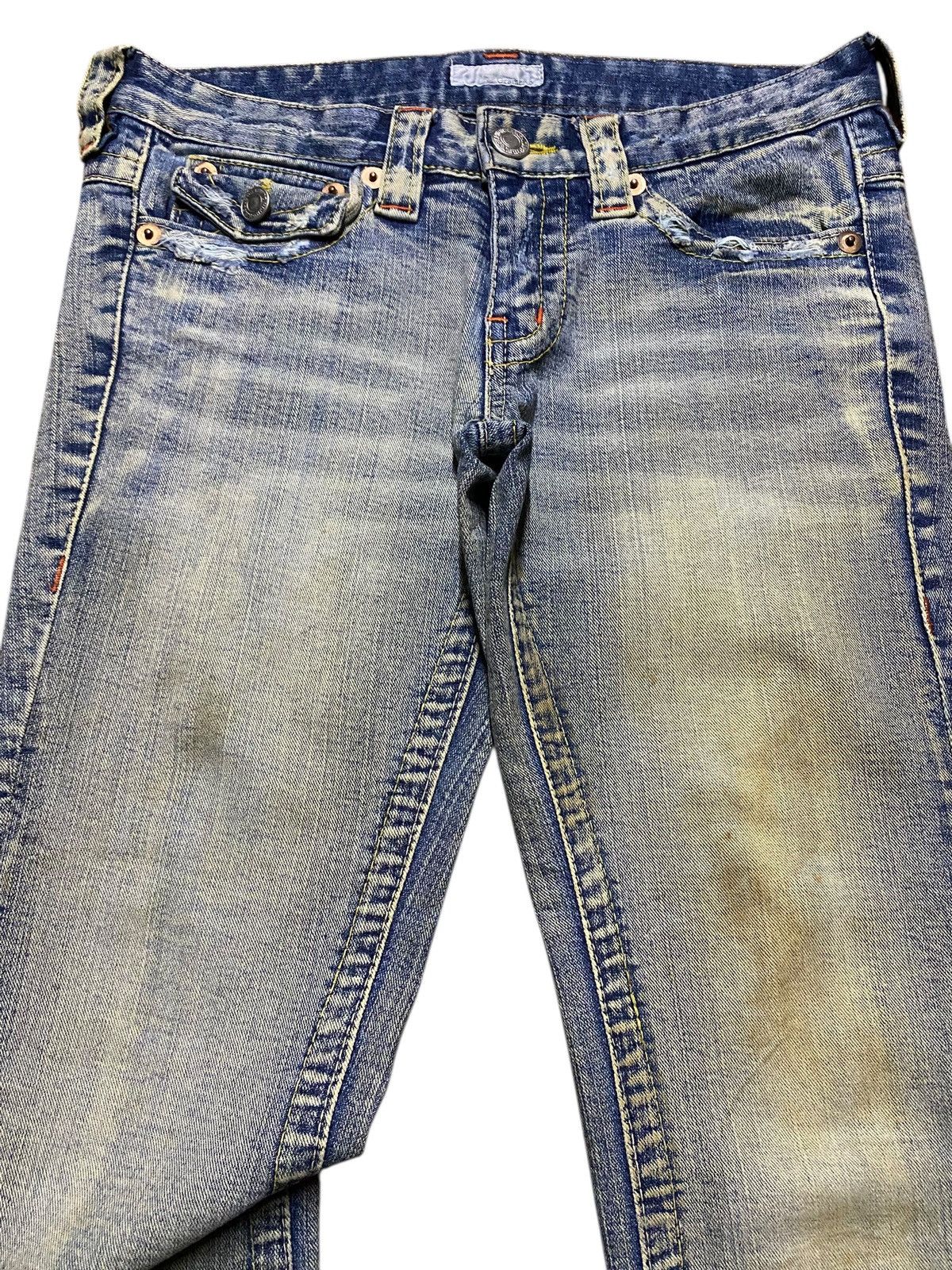True Religion Vintage Japanese Brand Rusty Mud Wash Distressed Flare Jeans Size US 30 / EU 46 - 3 Thumbnail