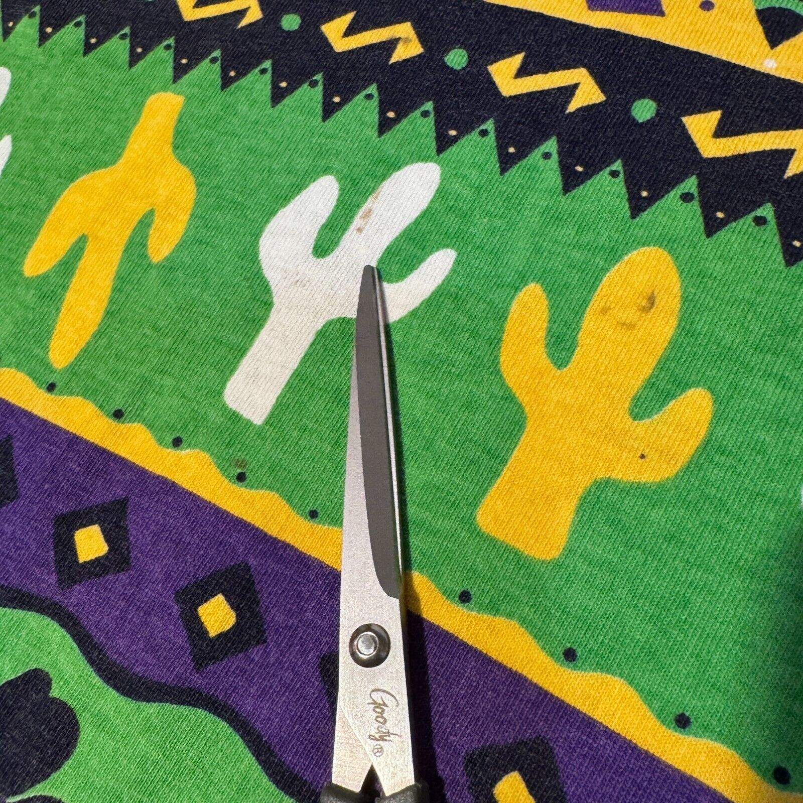 Vintage Vintage 80s Texas Southwestern Border Green/Purple AOP Retro Size US XL / EU 56 / 4 - 2 Thumbnail