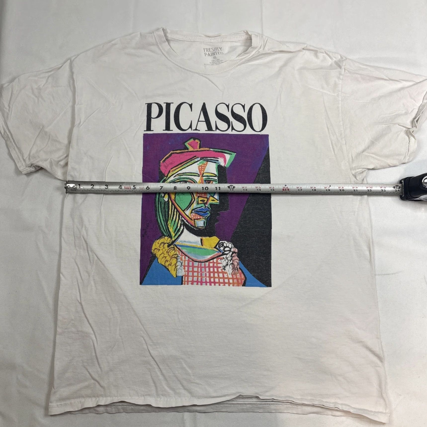 Vintage Freshly Painted T Shirt Men’s XL White Picasso Woman In Red Graphic Size US XL / EU 56 / 4 - 3 Thumbnail