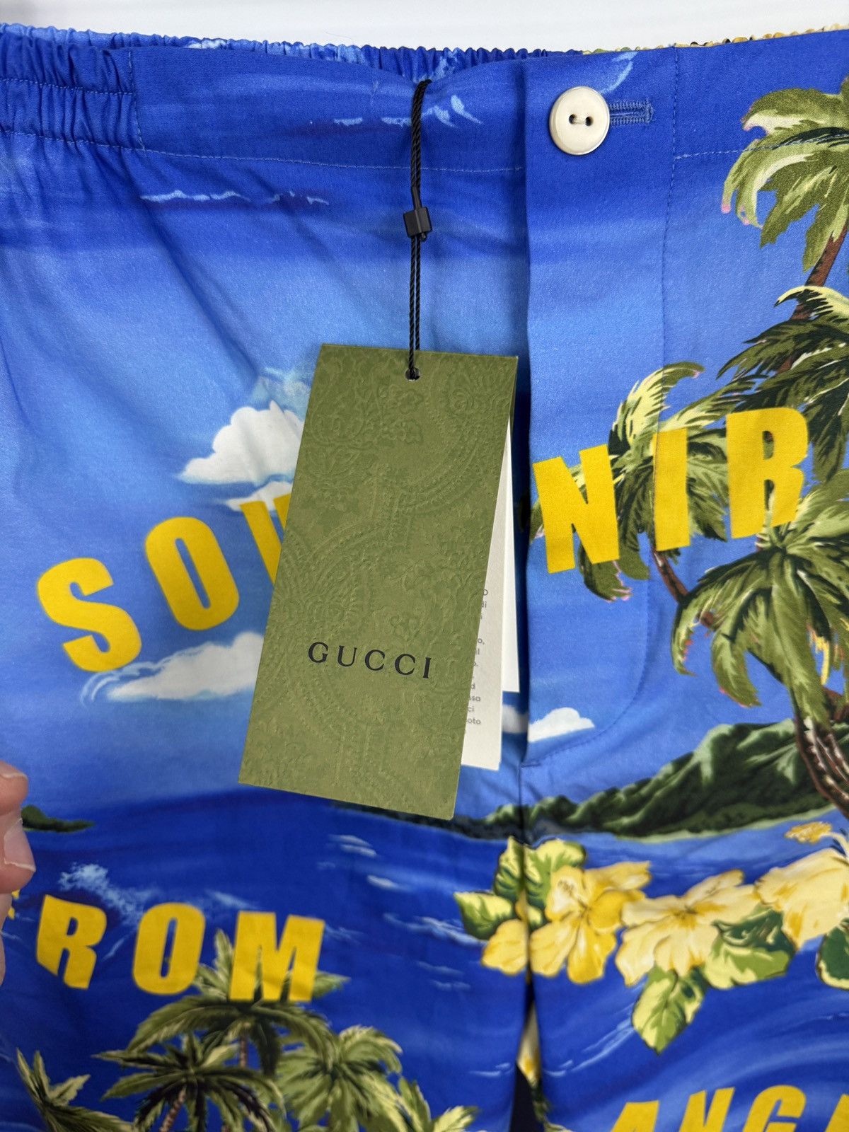 Gucci 🇮🇹 Gucci Souvenir From Los Angelis Swim High Waisted Shorts Size US 30 / EU 46 - 9 Thumbnail