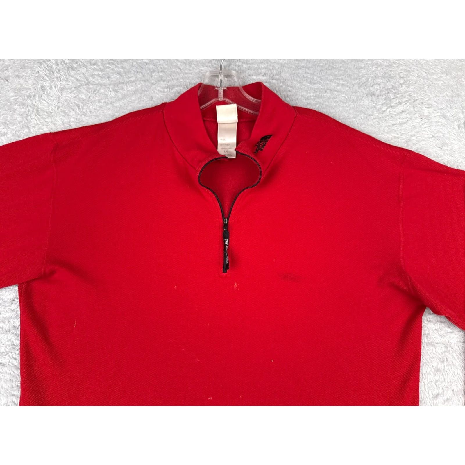 The North Face The North Face Sweater Men L Red 1/4 Zip Mock Neck Polyester Long Sleeve Regular Size US L / EU 52-54 / 3 - 4 Thumbnail