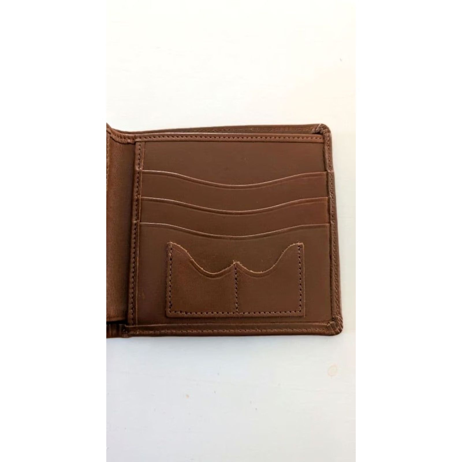 Ralph Lauren RRL RALPH LAUREN LEATHER BIFOLD WALLET MEN Brown Vintage Style Used Size ONE SIZE - 6 Thumbnail