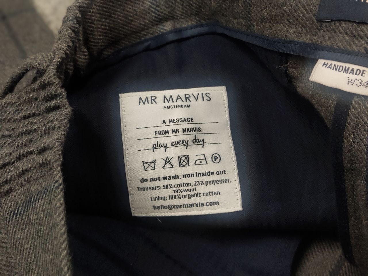 Other MR Marvis Design The Flannels Wool Blend Gray Trouser Pants Size US 32 / EU 48 - 19 Thumbnail