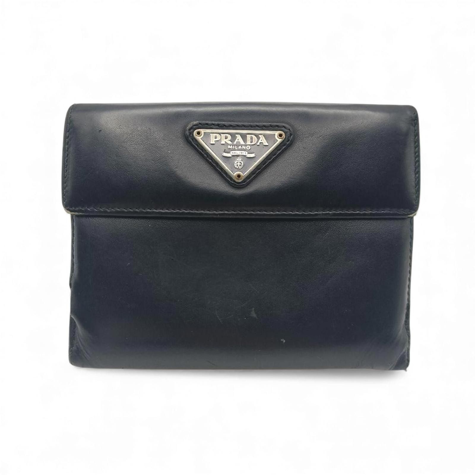 Prada Prada - Black Leather Wallet Size ONE SIZE - 3 Thumbnail