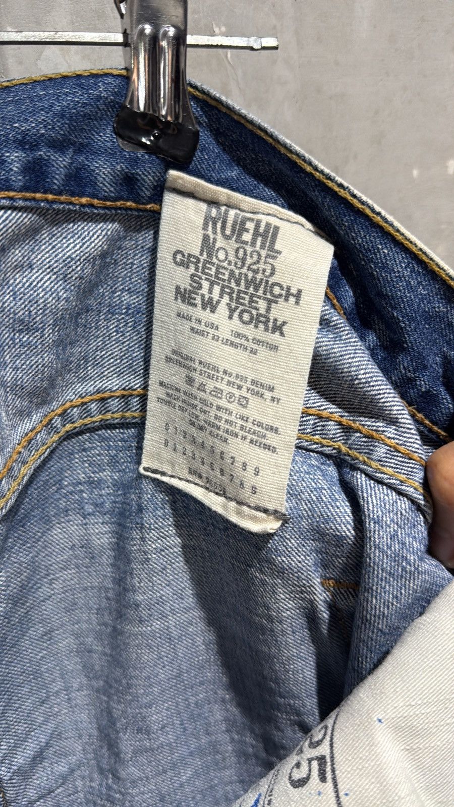 Ruehl No. 925 Ruehl 925 Distressed Boot Cut Paint Splatter Denim Jeans Size US 35 - 8 Thumbnail