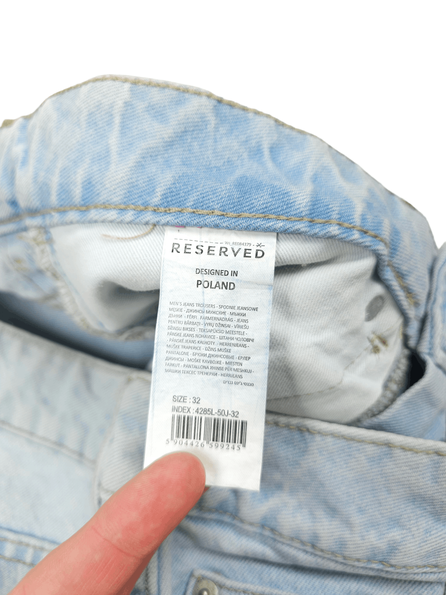 Japanese Brand × Vintage 💎 NEW Size 32/32 Baby Blue Baggy Relaxed Wide Leg Jeans Size US 32 / EU 48 - 8 Thumbnail