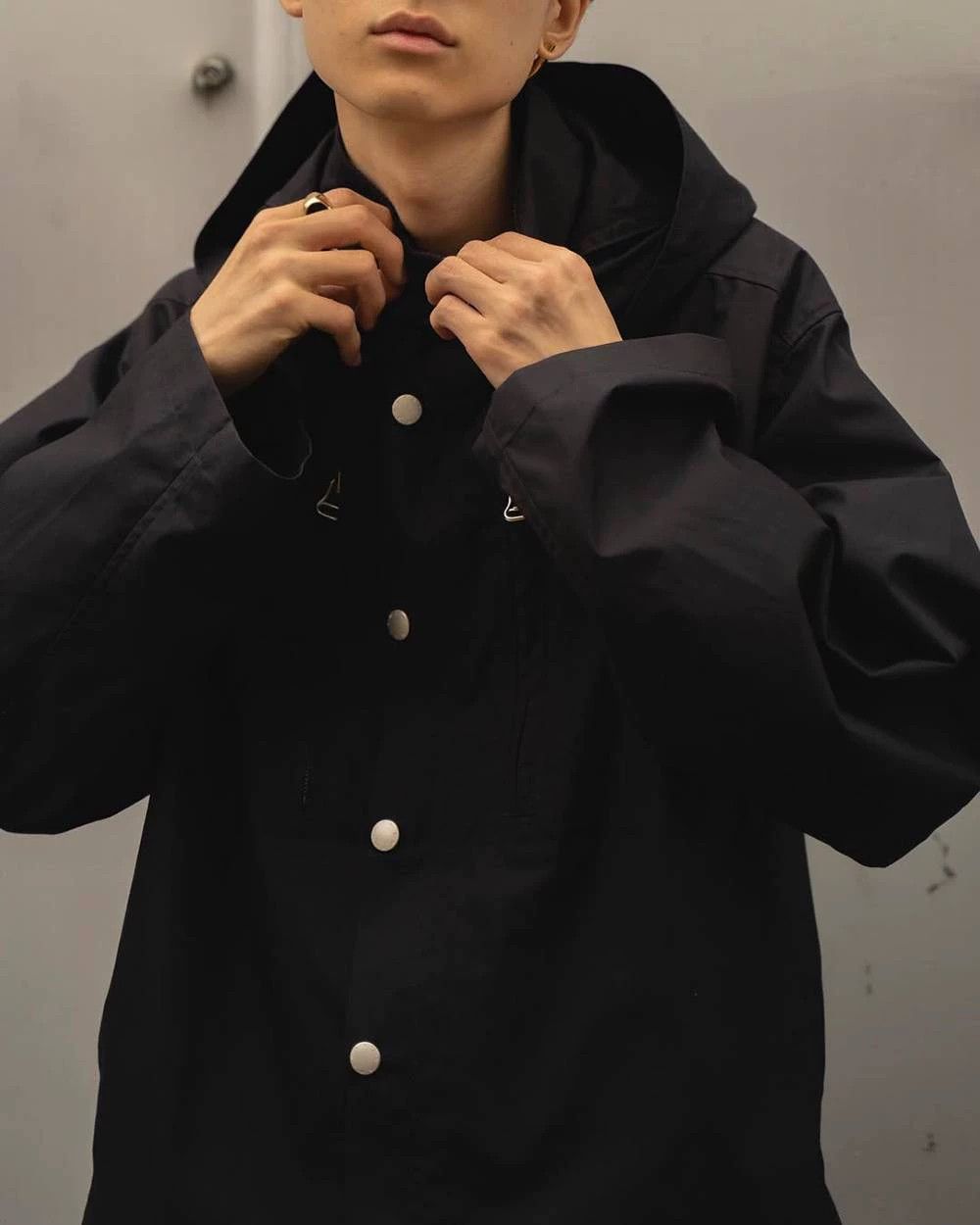 3MAN 3MAN SPORTS JACKET UK Made Cotton Canvas Hooded Black L Size US L / EU 52-54 / 3 - 1 Thumbnail