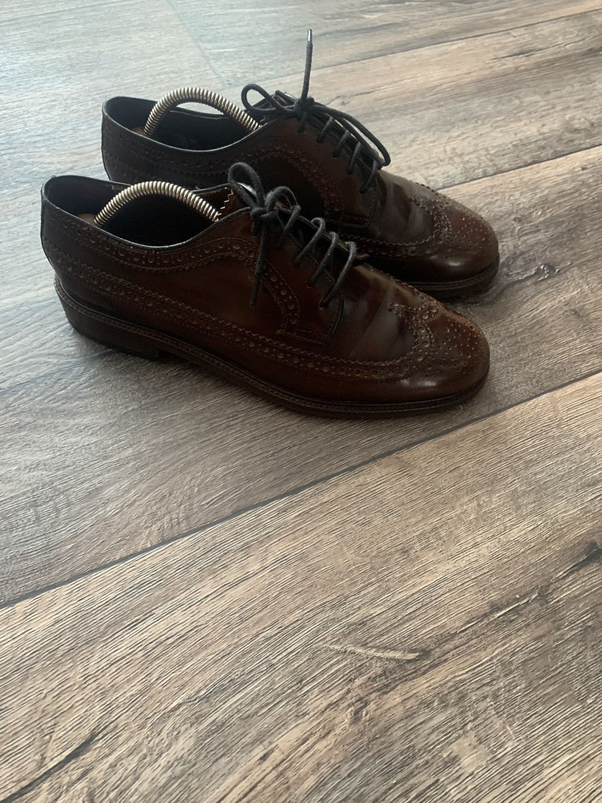 Bally Bally Brown Leather Brogue Shoes Made on Italy Size US 9 / EU 42 - 3 Thumbnail
