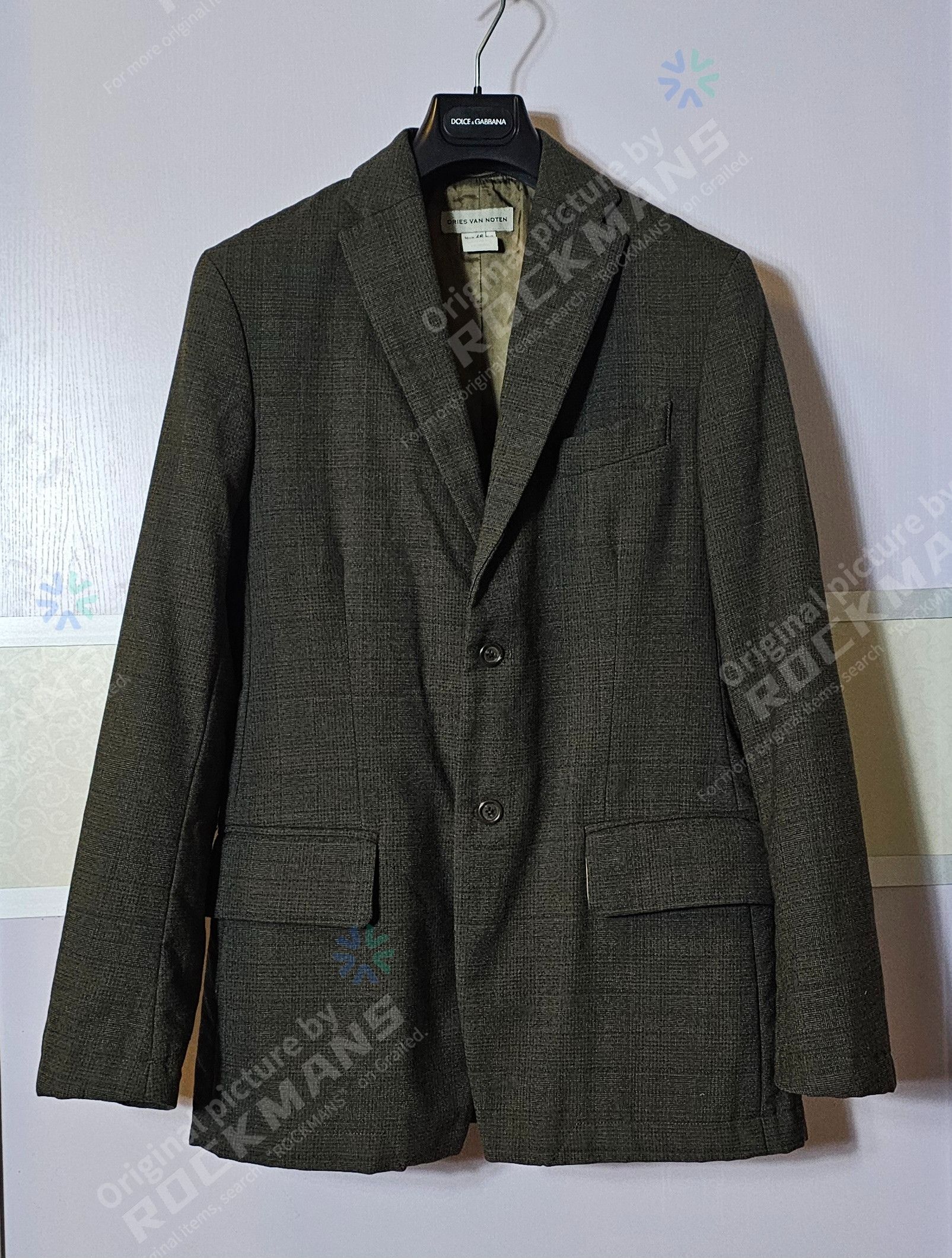 Dries Van Noten Dries Van Noten Men's Bilbo Glen Plaid Wool Size 46 Size 46L - 1 Thumbnail