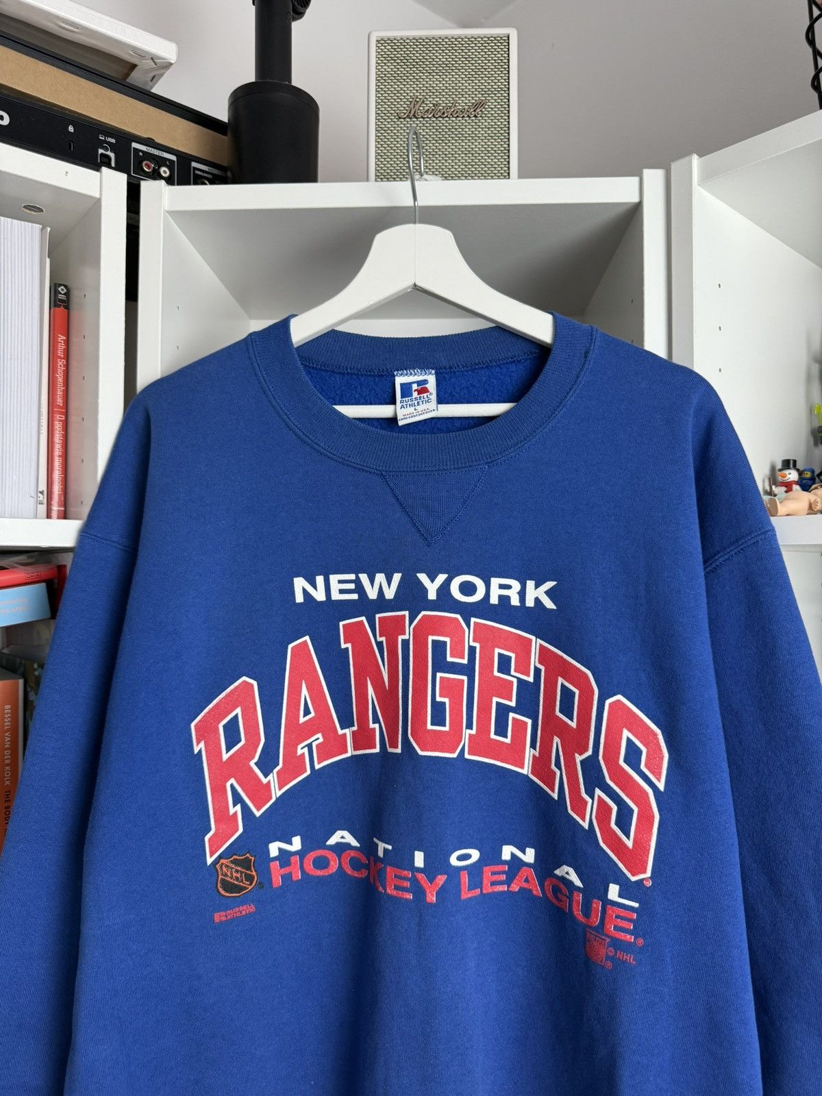 Russell Athletic × Vintage Vintage 90s Russell Athletic New York Rangers NHL sweatshirt Size US XL / EU 56 / 4 - 3 Thumbnail