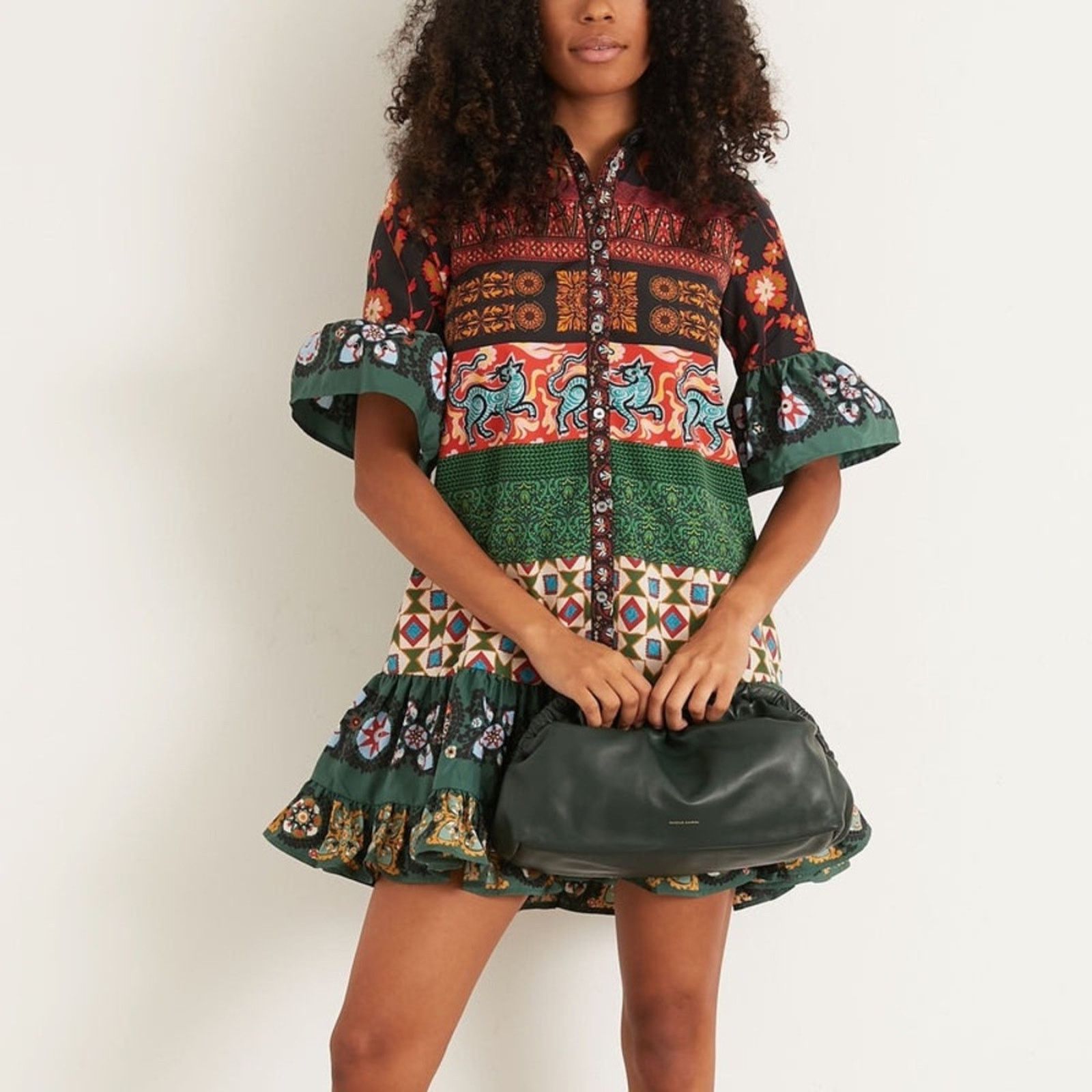 La DoubleJ NWOT LA DOUBLE J CHOUX Patchwork Mini DRESS XXS Size XXS / US 00 / IT 34 - 1 Thumbnail