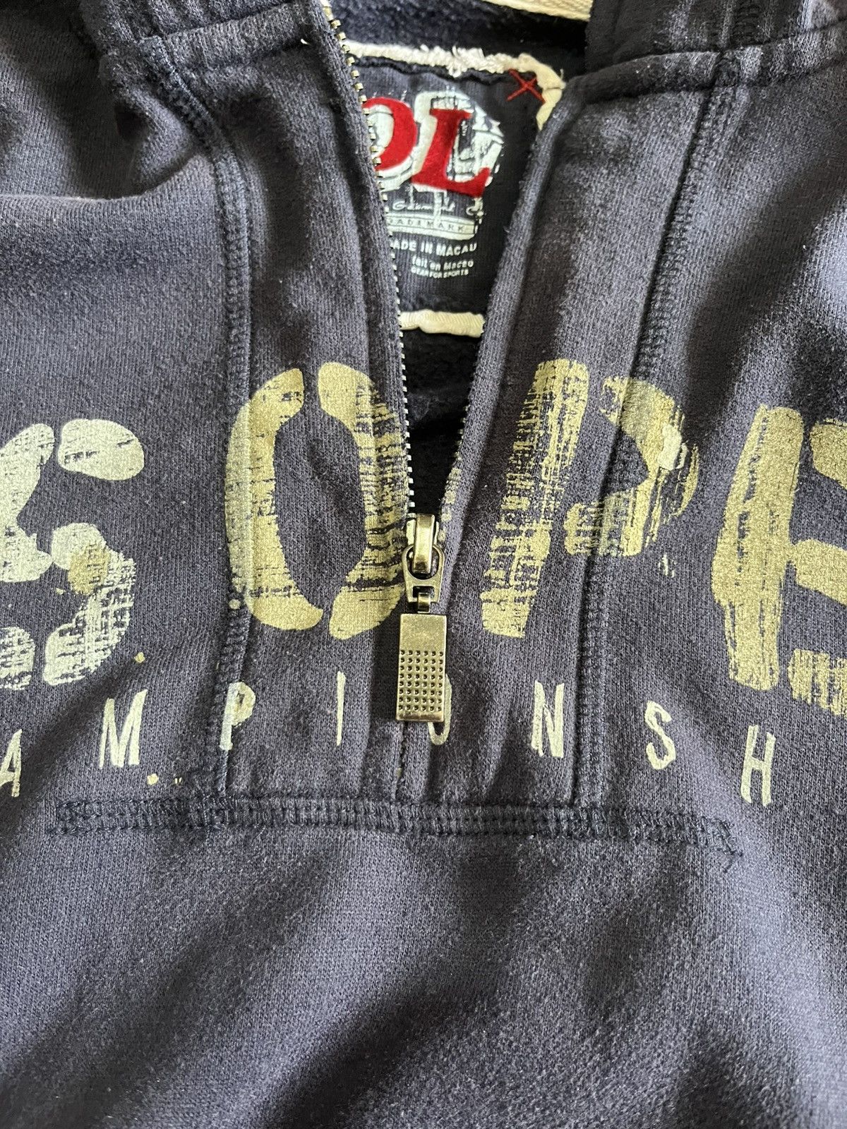 Vintage US OPEN 2008 RARE VINTAGE TRASHED QUARTER ZIP HOODIE L Size US L / EU 52-54 / 3 - 5 Thumbnail