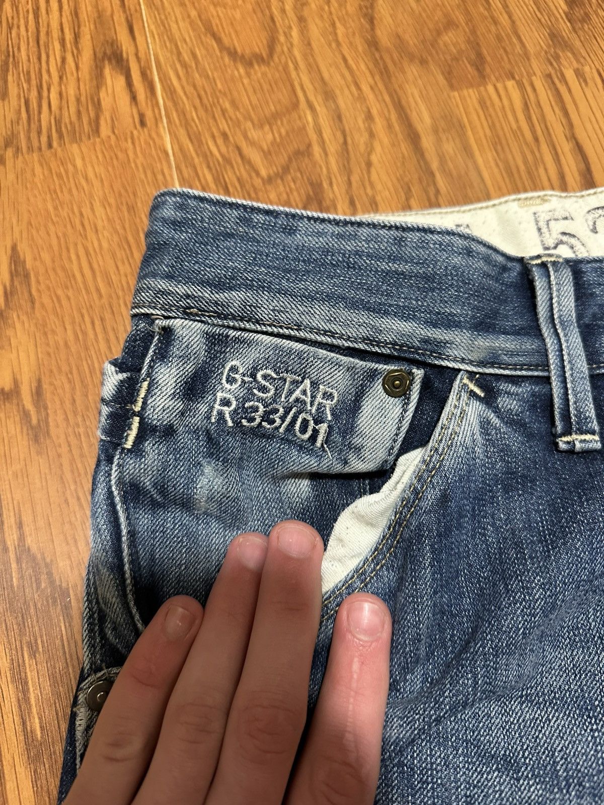 G-Star × If Six Was Nine × Vintage Vintage G Star Raw Waxed Jeans 33/01 Size US 36 / EU 52 - 7 Thumbnail