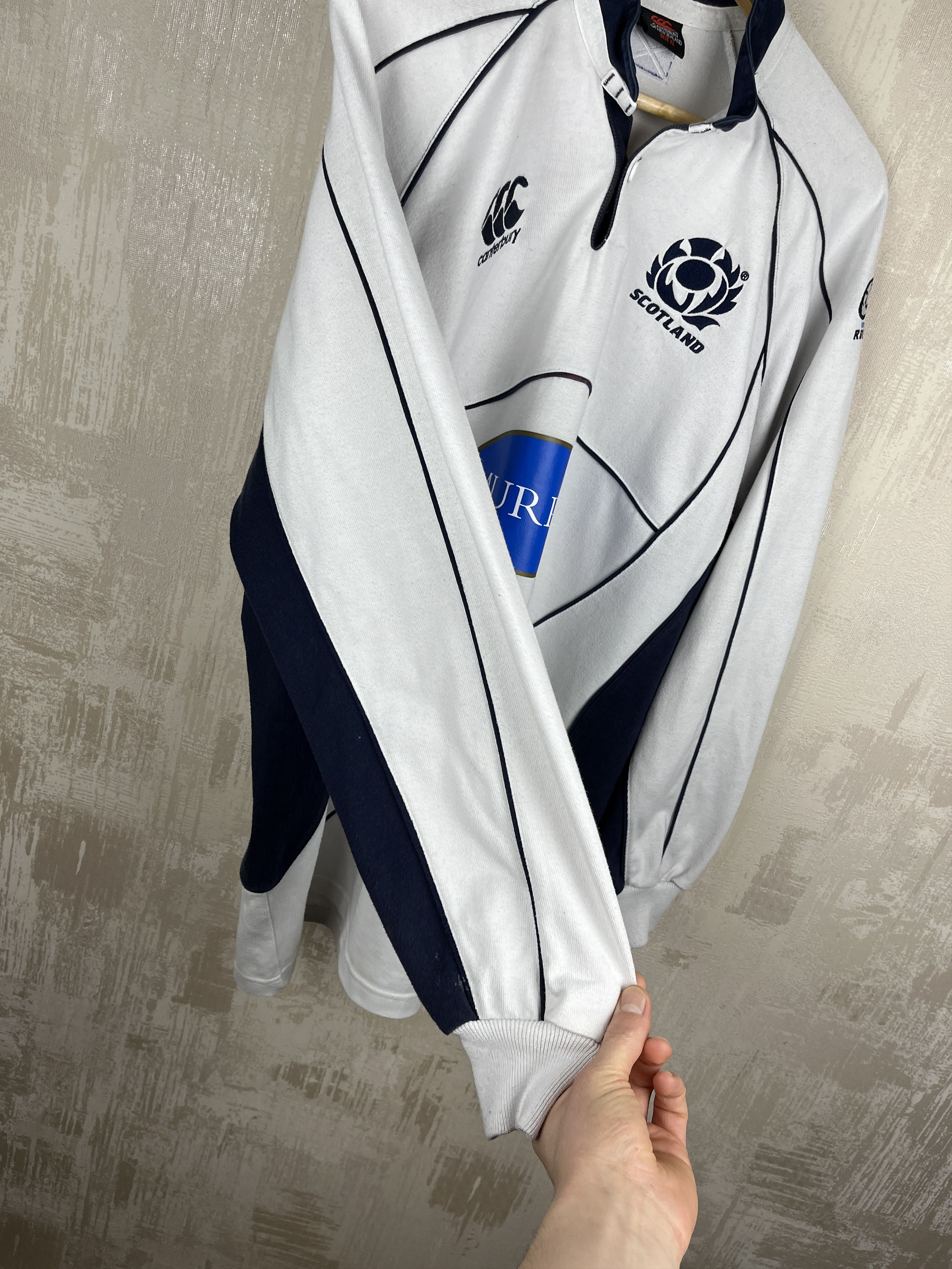 Canterbury of New Zealand Vintage Scotland Away Rugby Jersey Long Sleeve Canterbury Size US XL / EU 56 / 4 - 13 Thumbnail