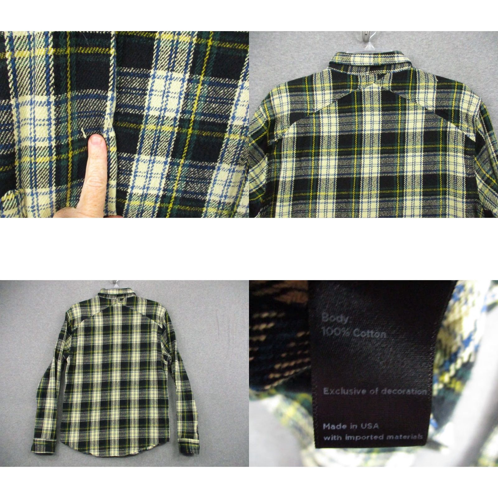 Flint And Tinder Flint And Tinder Shacket Shirt Jacket Men Medium Green Plaid Pockets Heavy - Vintage? No Size US M / EU 48-50 / 2 - 8 Thumbnail