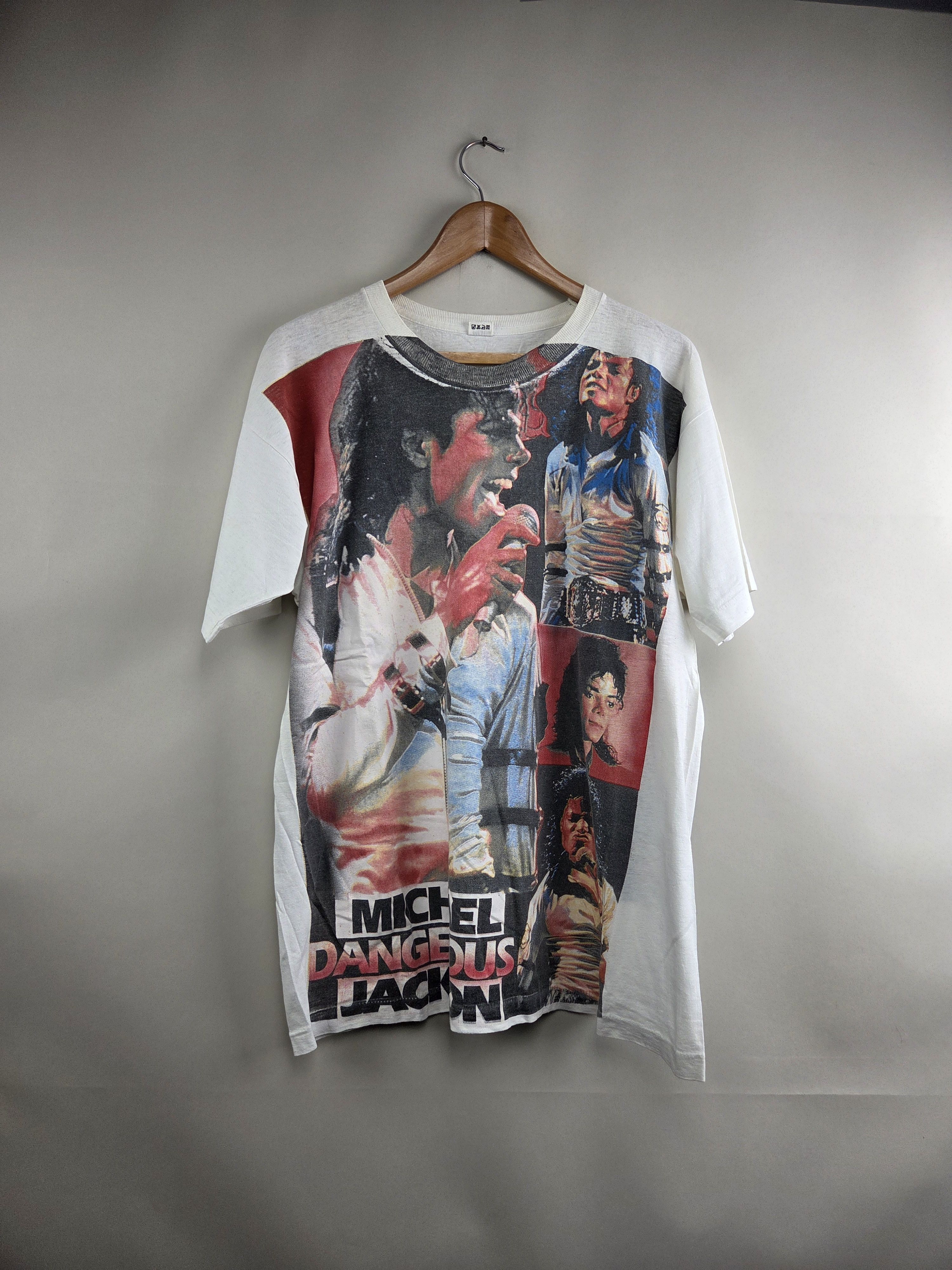Band Tees × Michael Jackson × Vintage 1992 Michael Jackson Dangerous Full print XL 22" 28.5" Size US XL / EU 56 / 4 - 7 Thumbnail