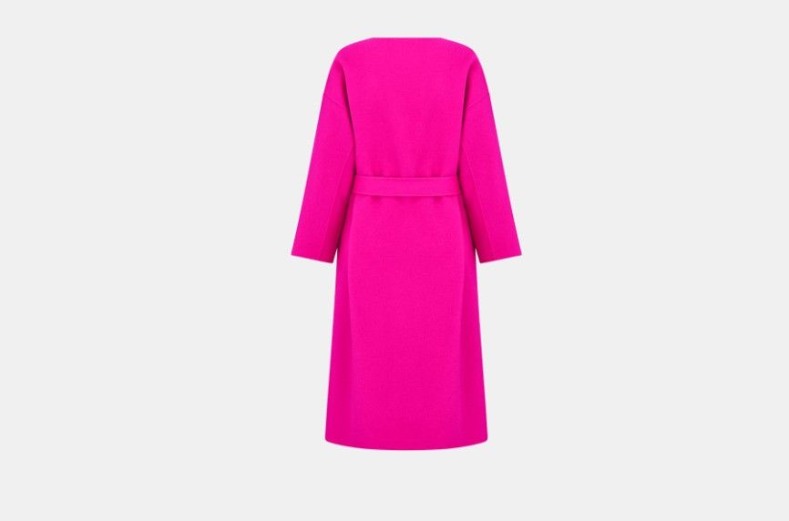 Dior o1w1db10824 Double-Sided Cashmere Felt Coat in Fuchsia Size S / US 4 / IT 40 - 2 Thumbnail