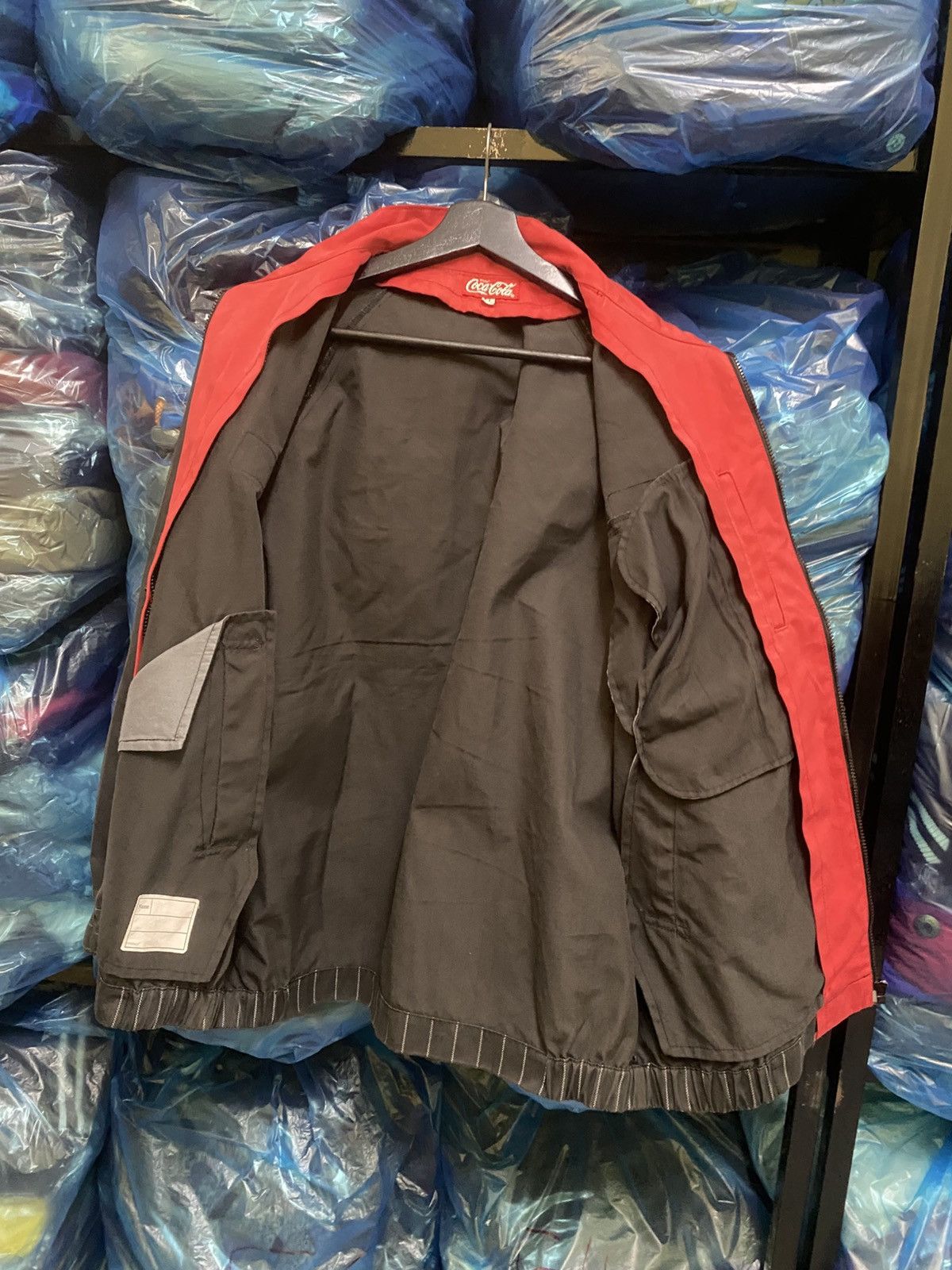 Coca Cola Vintage Coca-Cola Pinstripe Black Blouson Jacket Size US XL / EU 56 / 4 - 7 Thumbnail