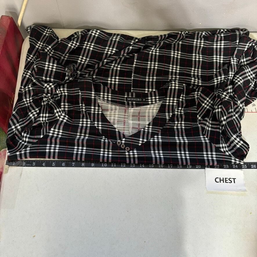 Other Plaid Women's Tunic Top Women's 3X Black Casual Fall Grunge Flowy feminine Comfy Size 3XL / US 20-22 - 5 Thumbnail