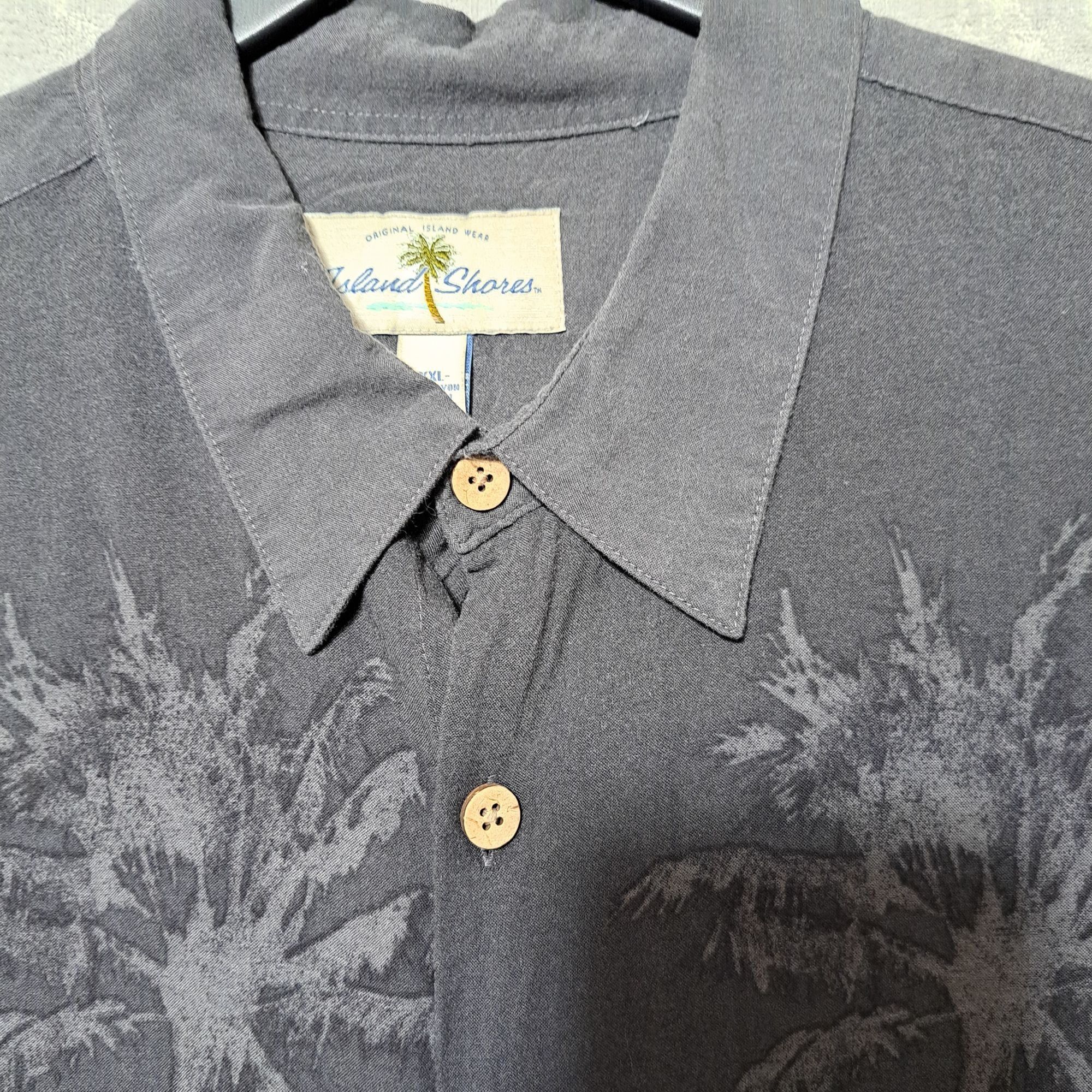 Island Shores Island Shores Shirt Mens XXL Black Hawaiian Button Up Short Size US XXL / EU 58 / 5 - 4 Thumbnail