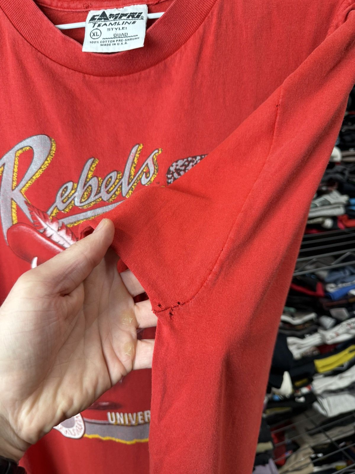 Vintage 1990’s UNLV Rebels Nevada Las Vegas T Shirt Size US XL / EU 56 / 4 - 10 Thumbnail