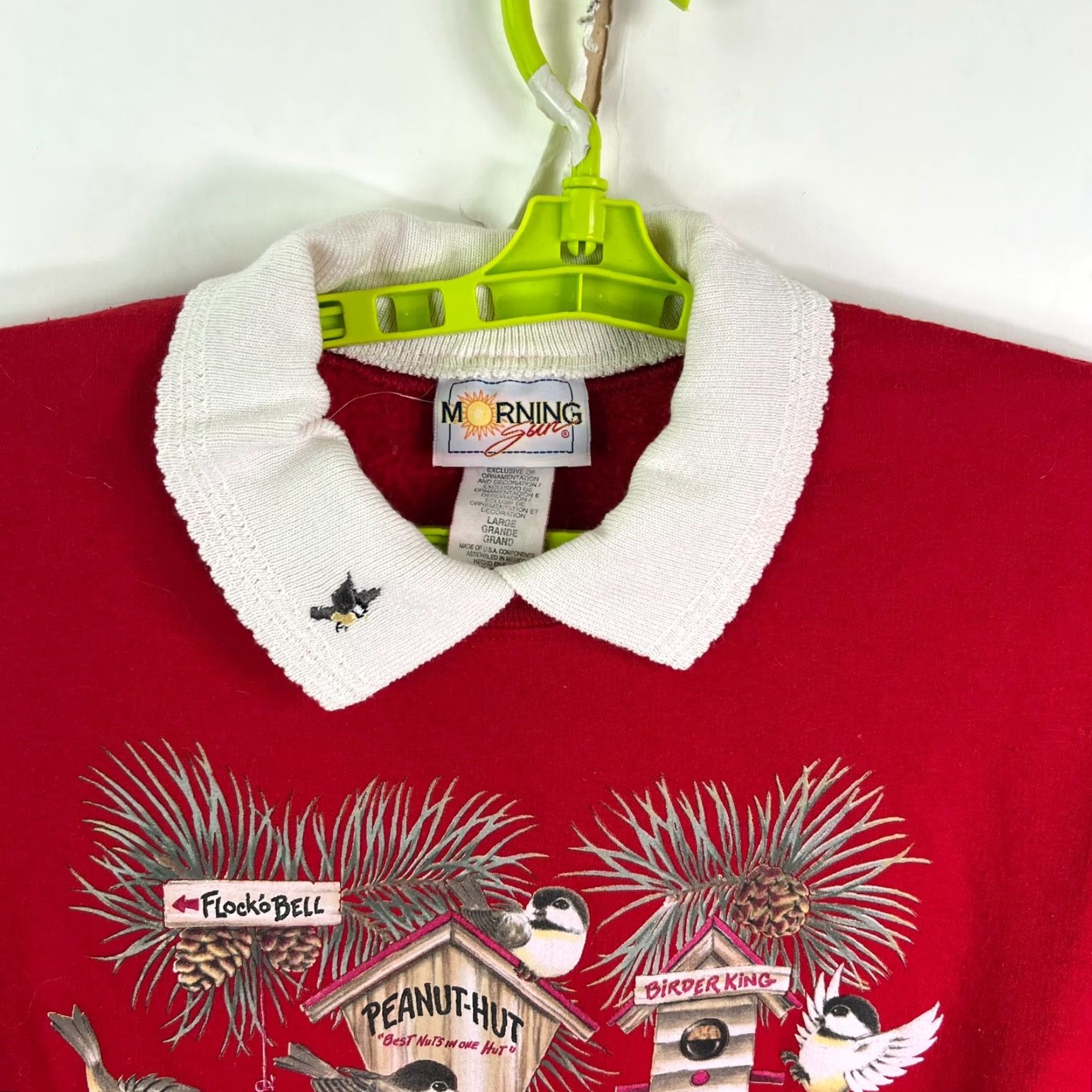 Vintage VINTAGE Morning Star Sweater Shirt Womens L Red Size L / US 10 / IT 46 - 3 Thumbnail