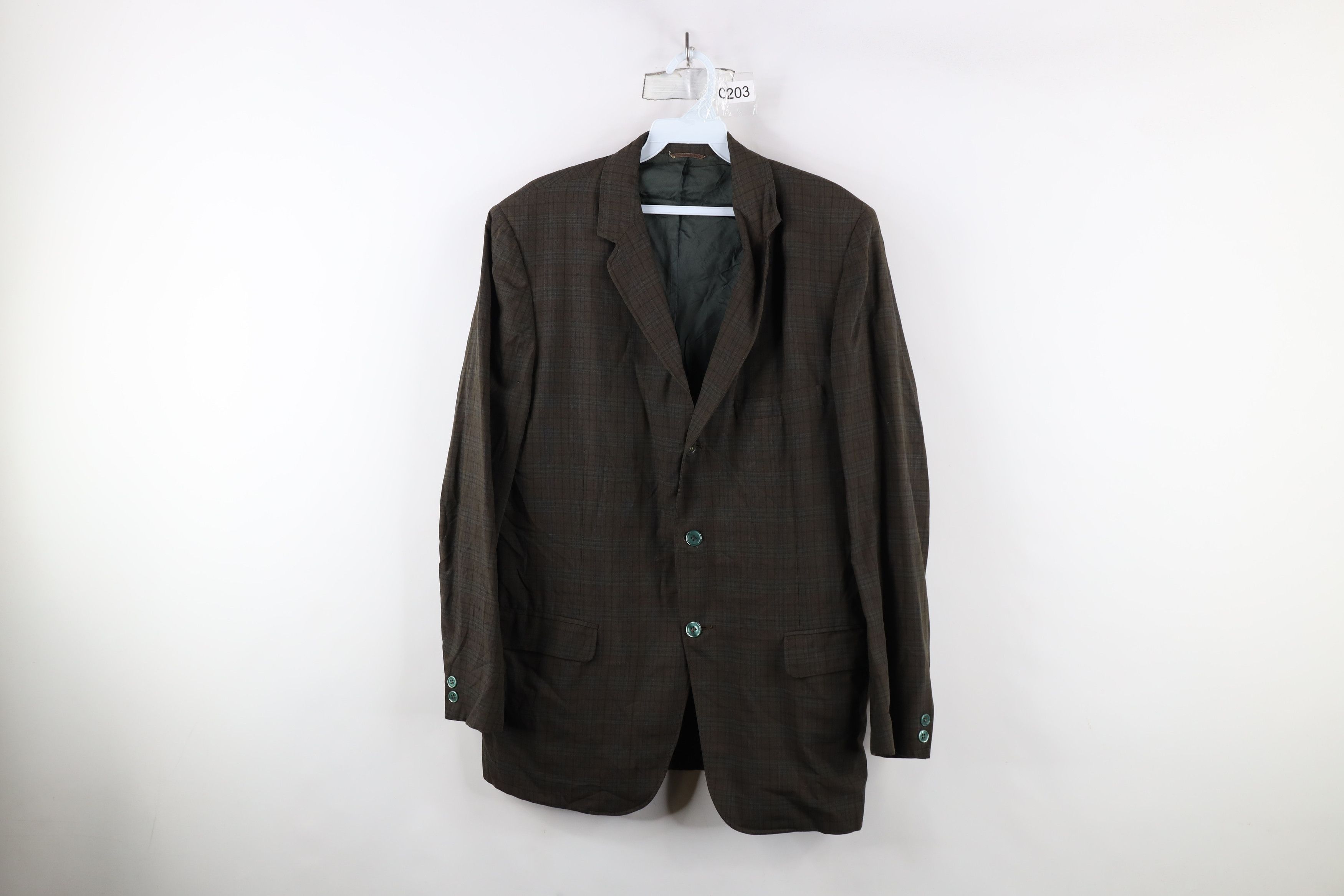 Vintage Vintage 50s Rockabilly Suit Coat Blazer Jacket Plaid USA Size US L / EU 52-54 / 3 - 1 Thumbnail
