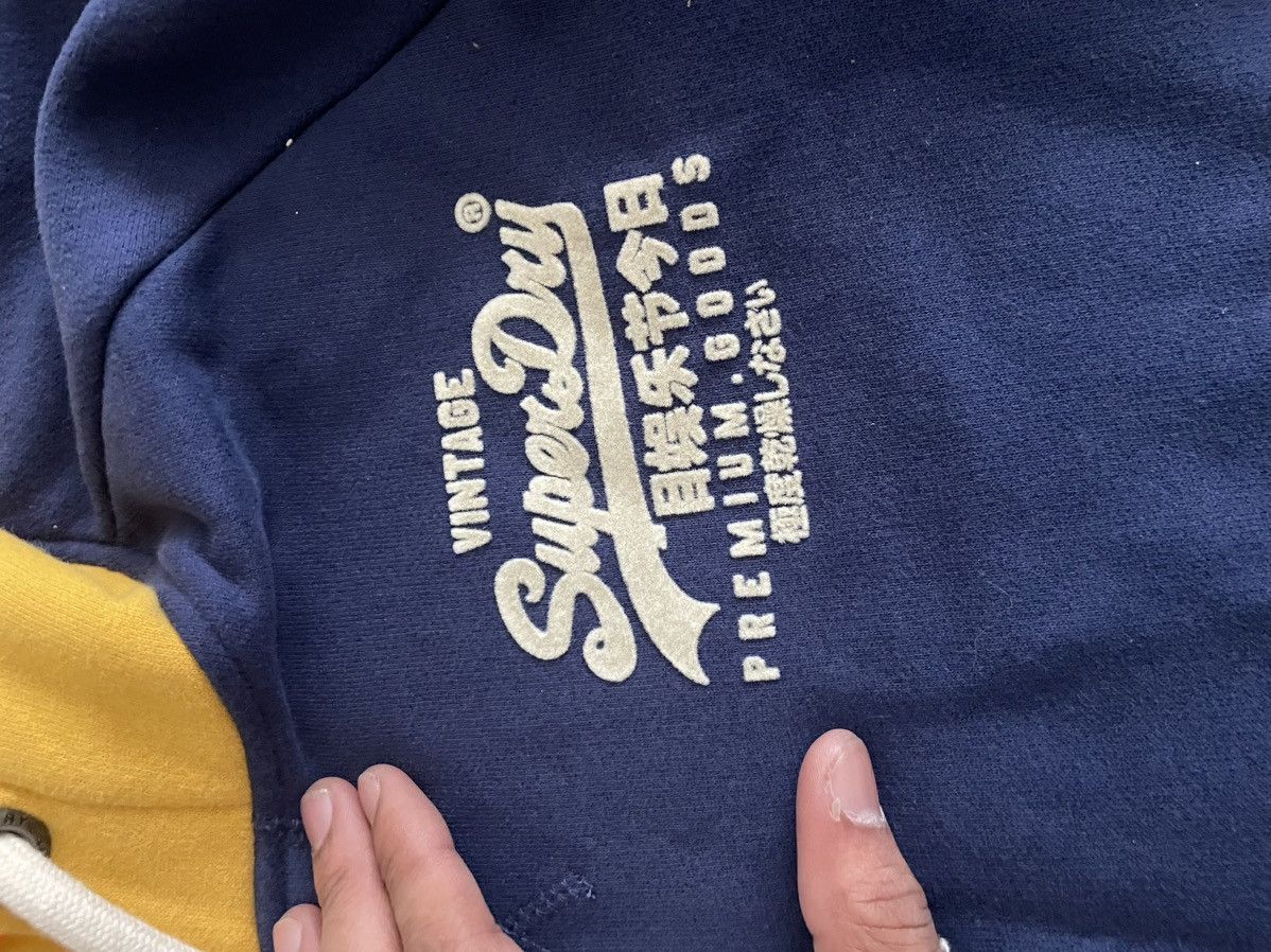 Superdry Vintage-SuperDry-Premium goods blue/yellow hoodie Size US XXL / EU 58 / 5 - 3 Thumbnail