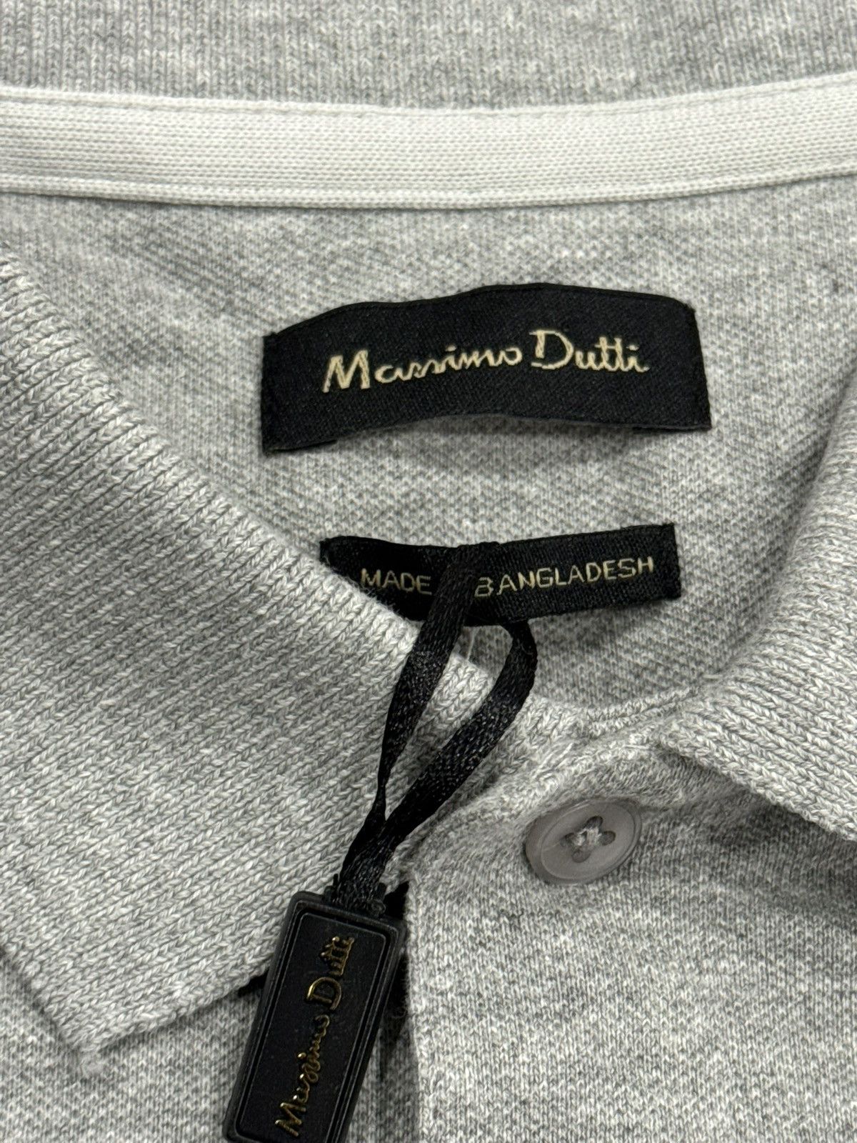 Massimo Dutti Massimo Dutti Grey Piqué Cotton Polo Shirt - Slim Fit - NWT Size US M / EU 48-50 / 2 - 7 Thumbnail