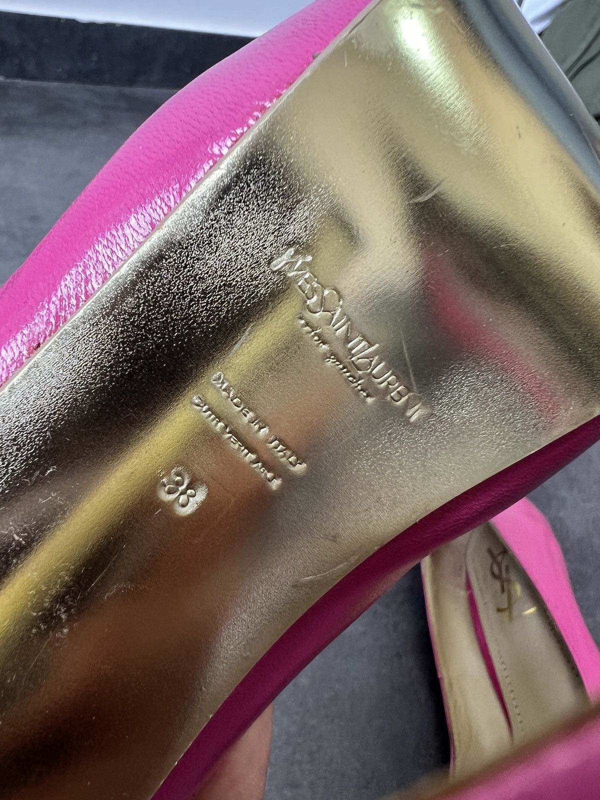 Yves Saint Laurent Vintage Yves Saint Laurent high pink iconic heels Size US 7 / IT 37 - 8 Thumbnail
