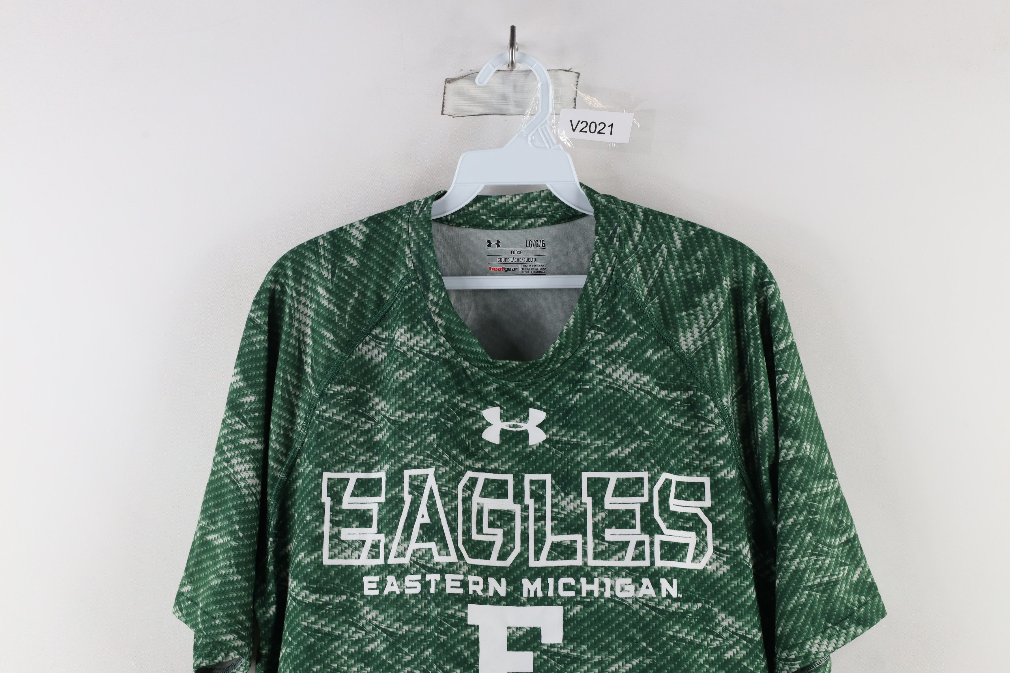 Under Armour × Vintage Under Armour Out Eastern Michigan University T-Shirt Green Size US L / EU 52-54 / 3 - 2 Thumbnail