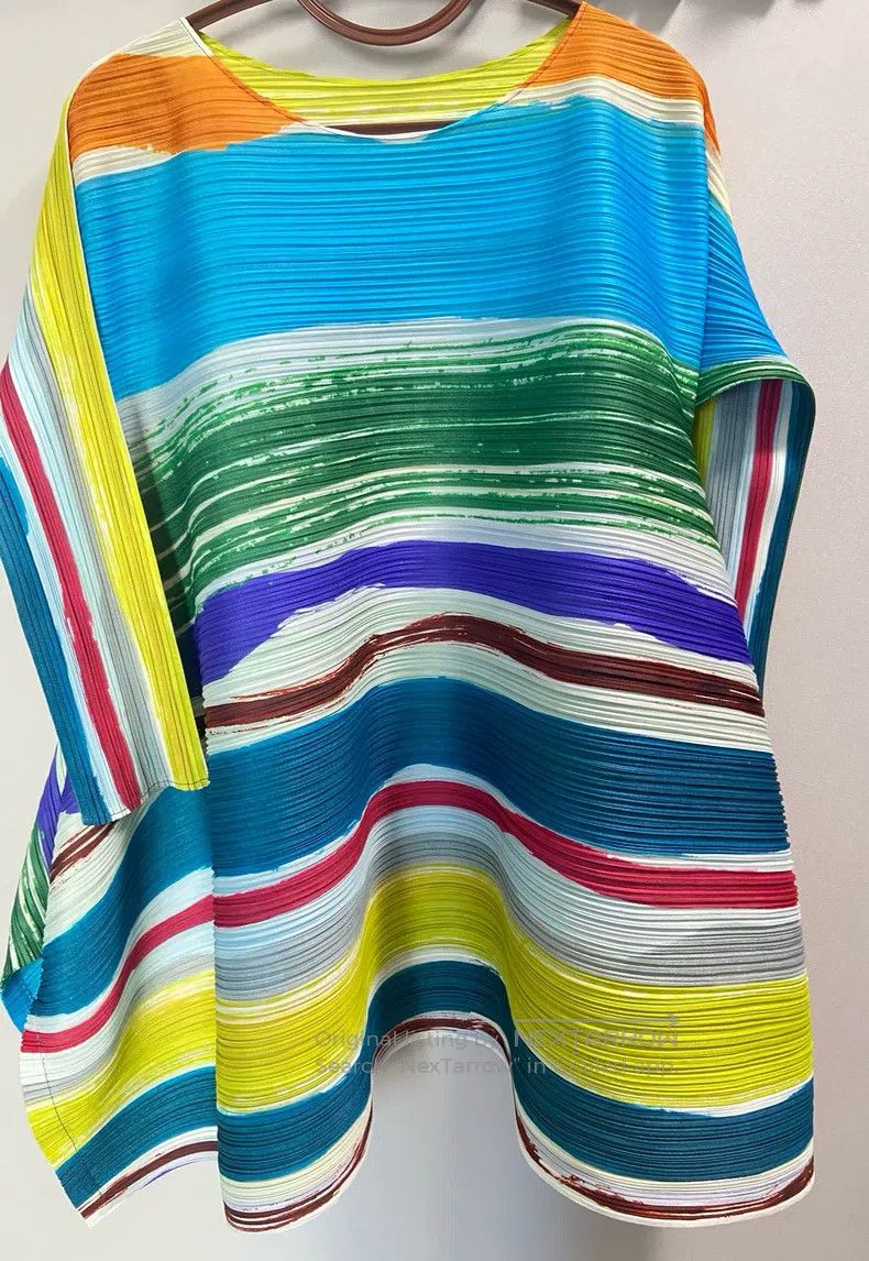 Issey Miyake Issey Miyake Vintage Vein Horizontal Stripe Top Size L / US 10 / IT 46 - 2 Thumbnail