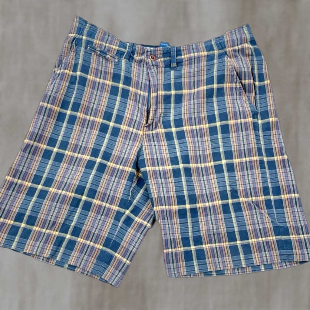 Polo Ralph Lauren VINTAGE Polo Ralph Lauren Chino Shorts Men 32 Blue Plaid Classic Casual Knit Summer Size US XS / EU 42 / 0 - 1 Thumbnail