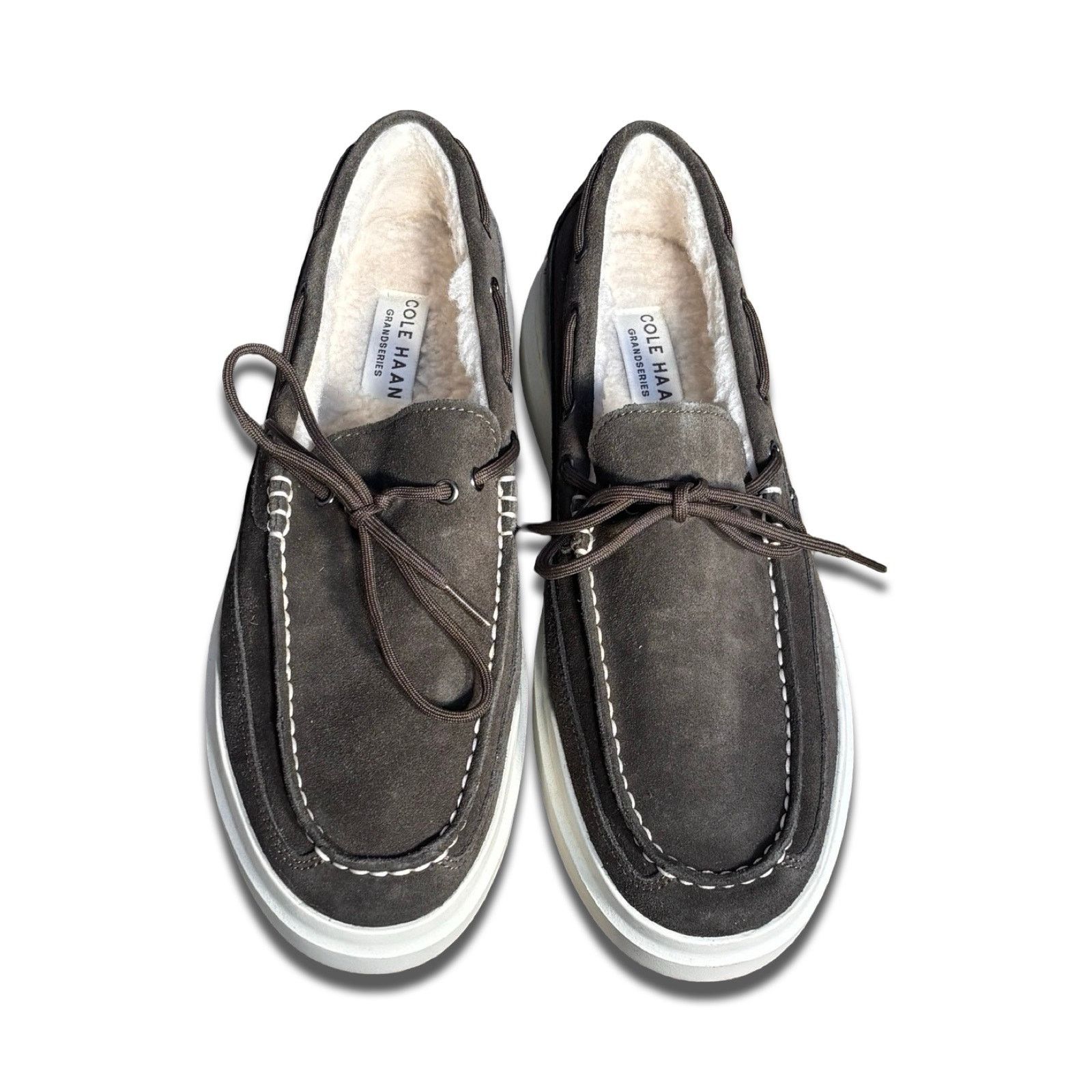 Cole Haan Cole Haan Grand Pro Rally Faux Fur Lined Suede Boat Shoes Size US 10.5 / EU 43-44 - 1 Thumbnail