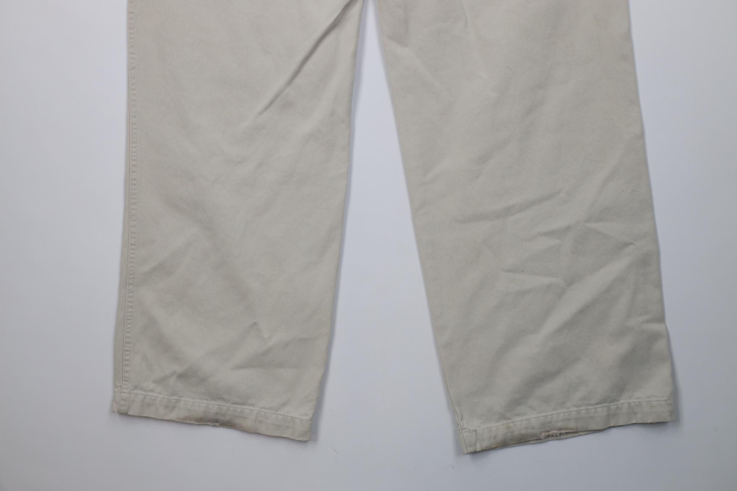Calvin Klein Vintage 90s Y2K Calvin Klein Sandwash Wide Leg Chino Pants Size US 34 / EU 50 - 13 Thumbnail