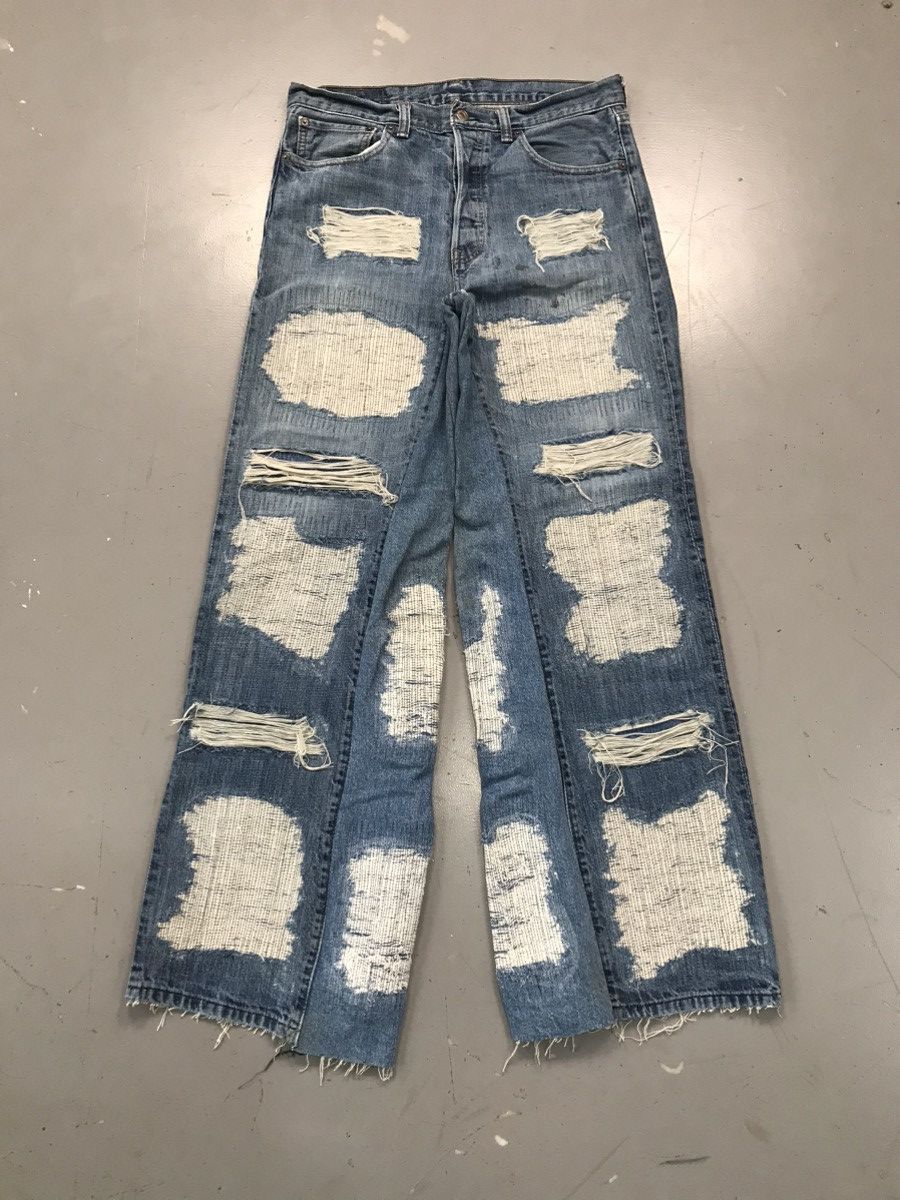 Vintage Levi’s distressed rework flared denim