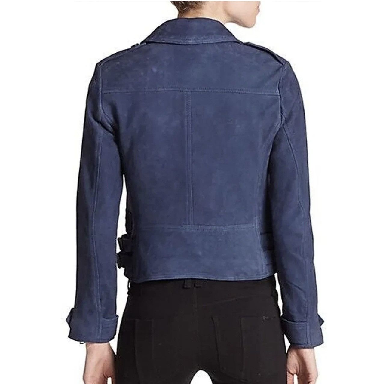 Burberry Burberry Brit Moto Biker Jacket Dark Navy Nappa Size M / US 6-8 / IT 42-44 - 3 Thumbnail