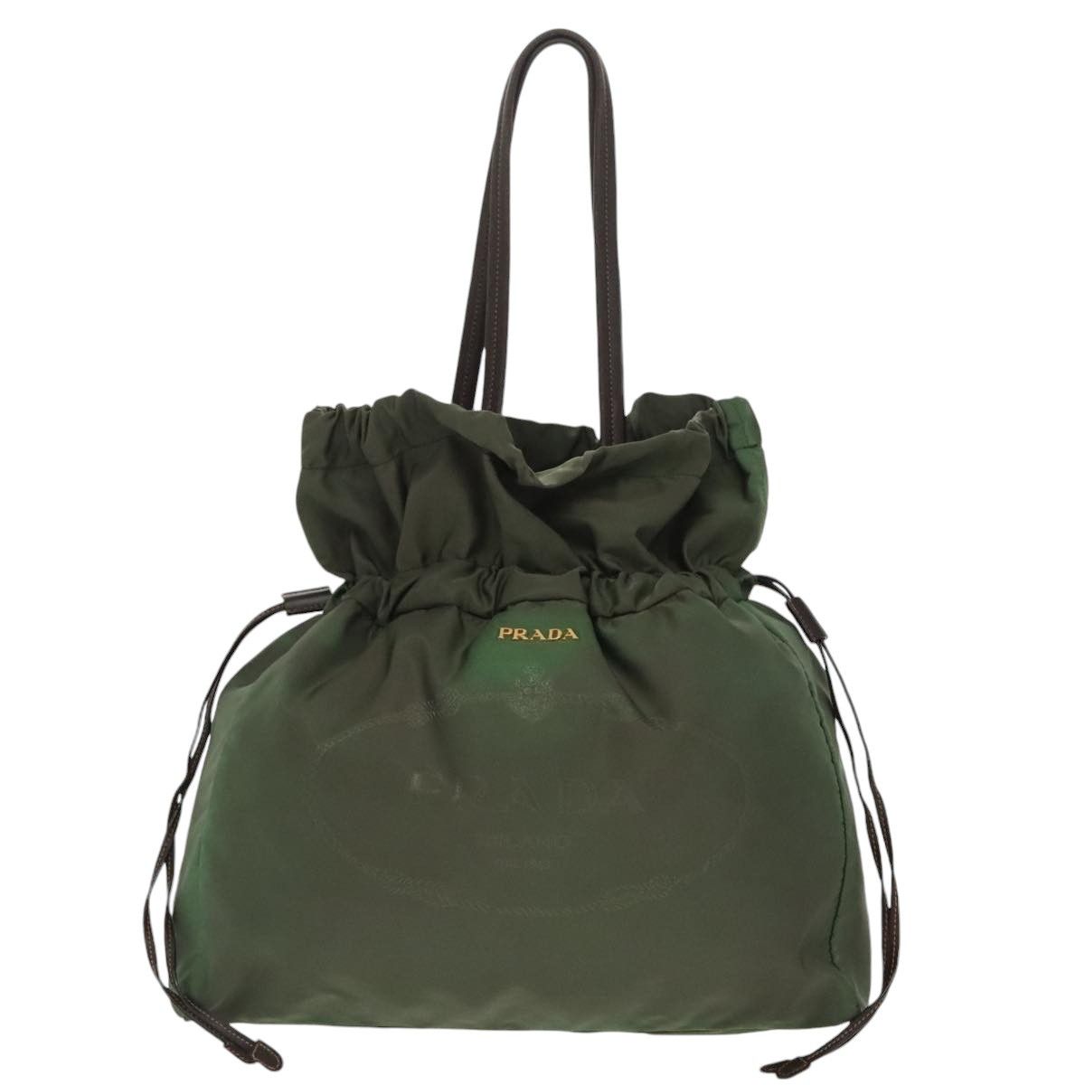 Khaki Synthetic Tote Bag (Pre-Owned)