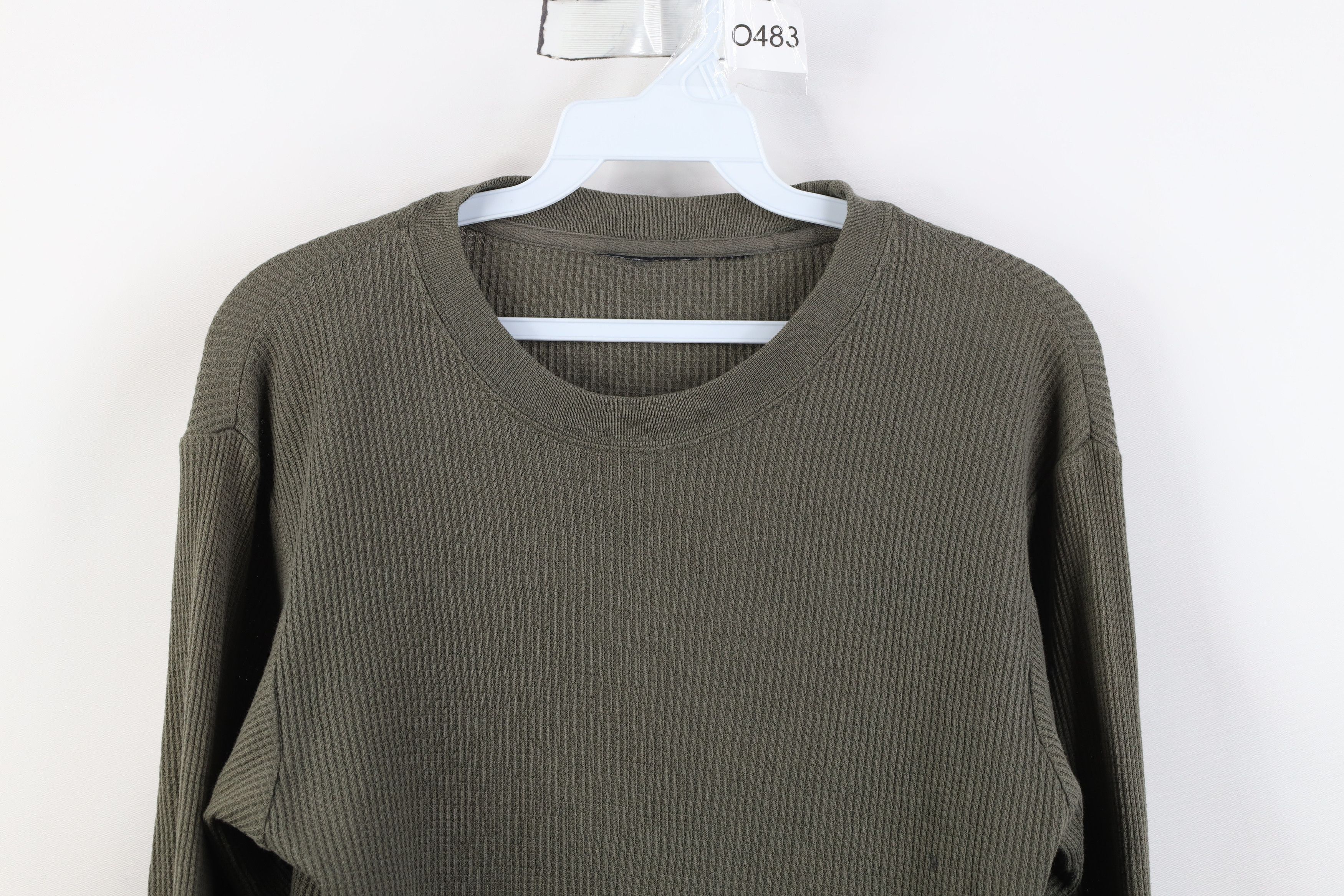 Vintage Vintage 90s Y2K Streetwear Thermal Waffle Knit T-Shirt Green Size US S / EU 44-46 / 1 - 2 Thumbnail