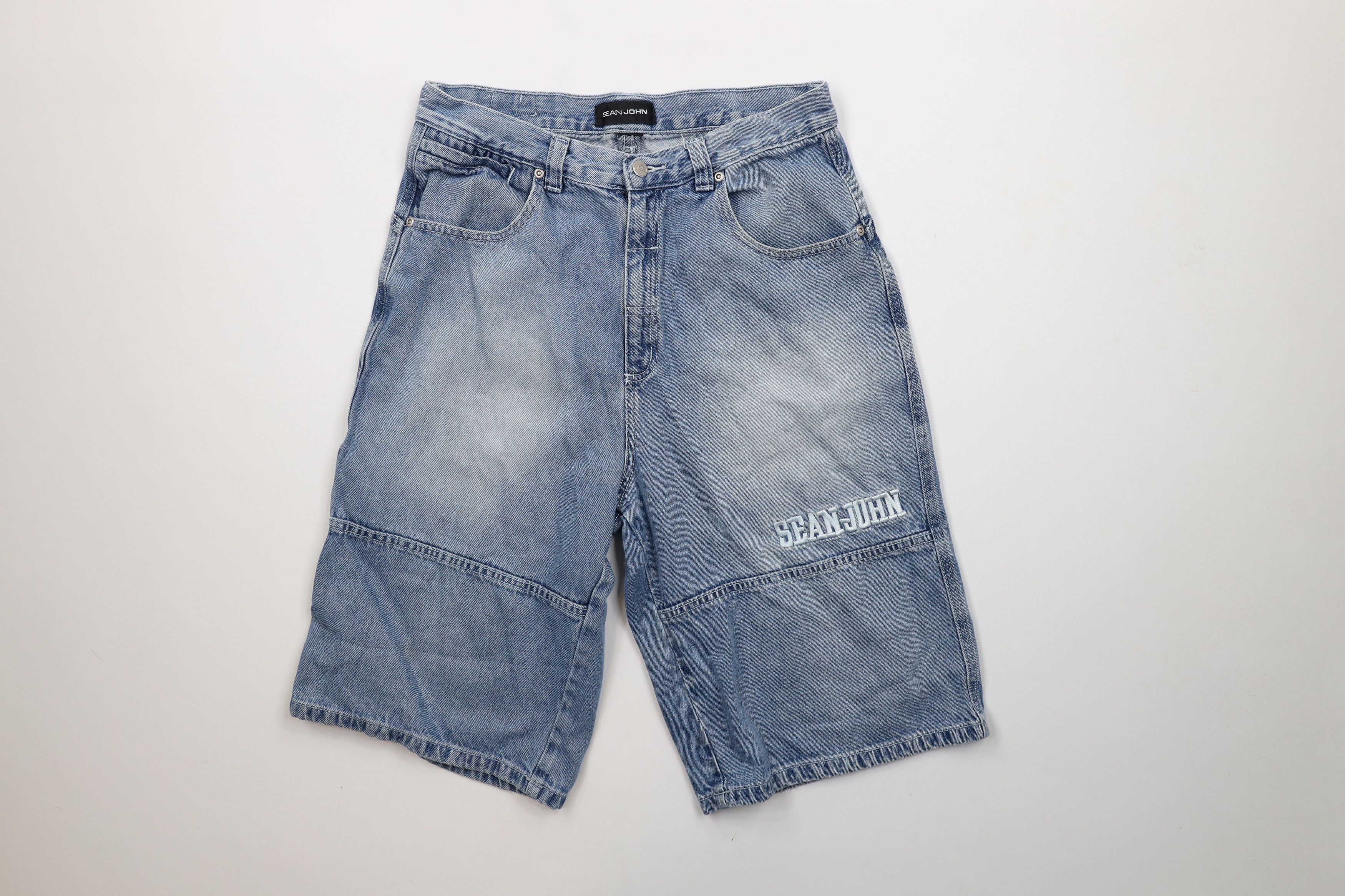Vintage 90s Y2K Sean John Baggy Fit Denim Jean Shorts
